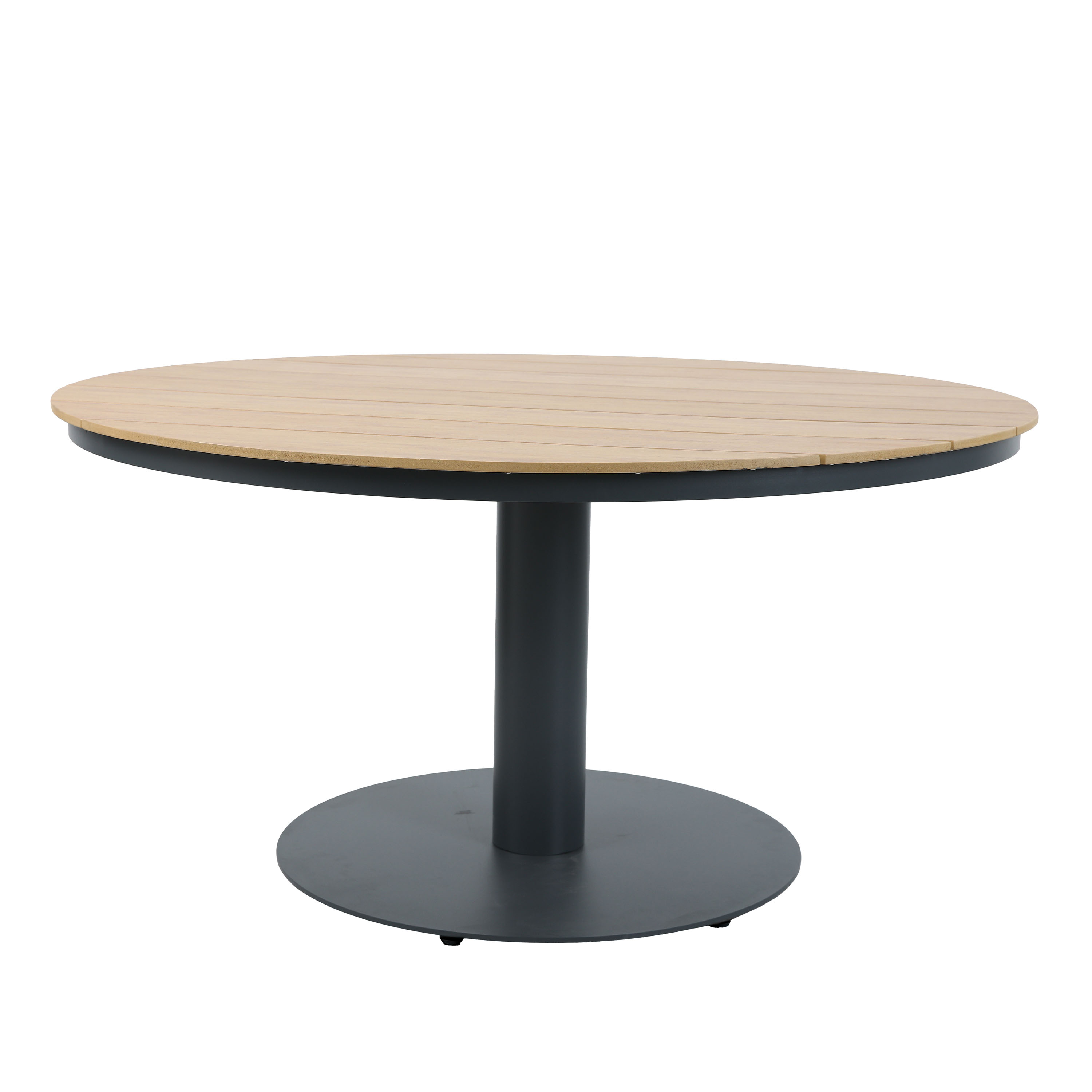 Jay Table de jardin Anthracite avec aspect bois Polywood