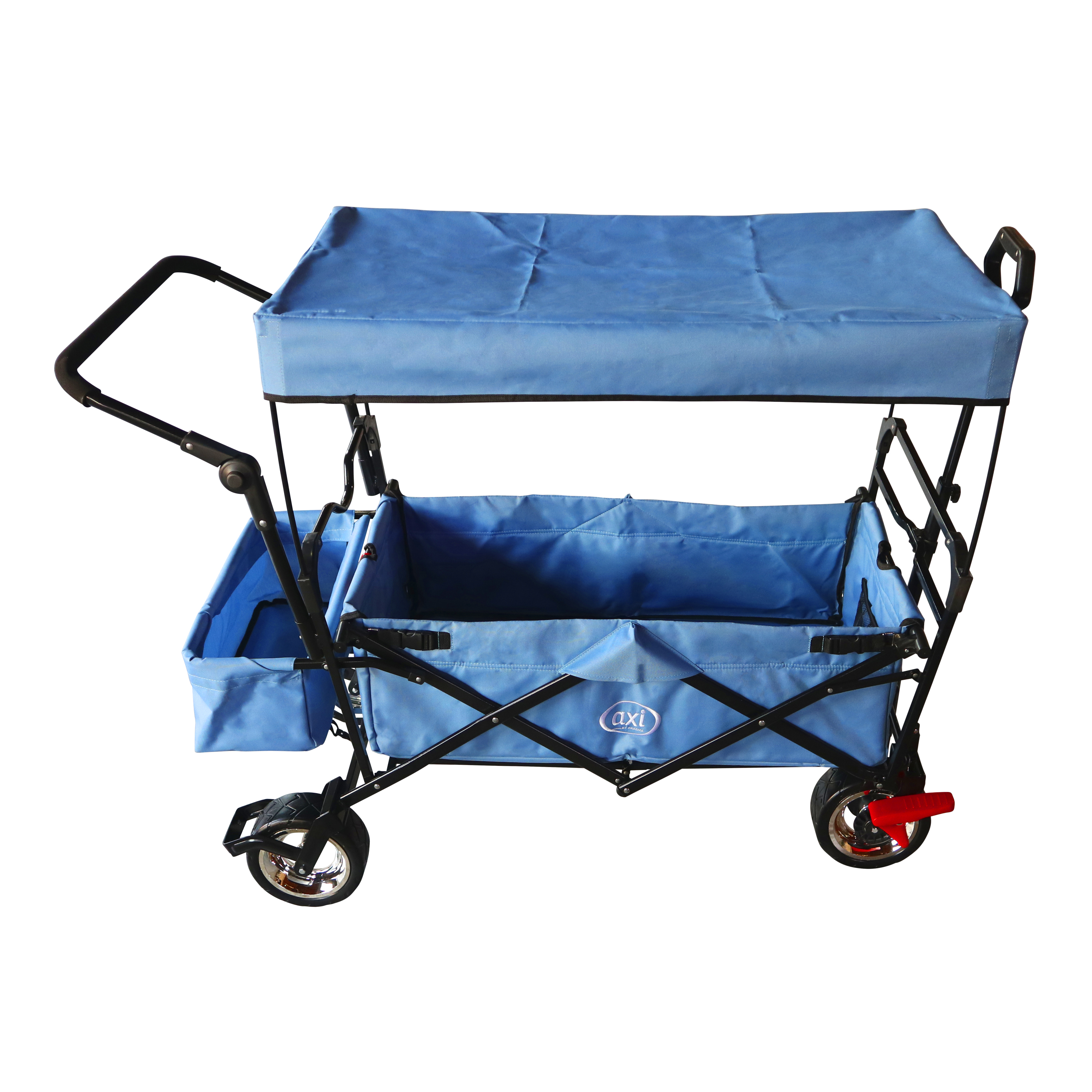 AB210 Foldable Beachwagon with roof, bag, brake and handleba