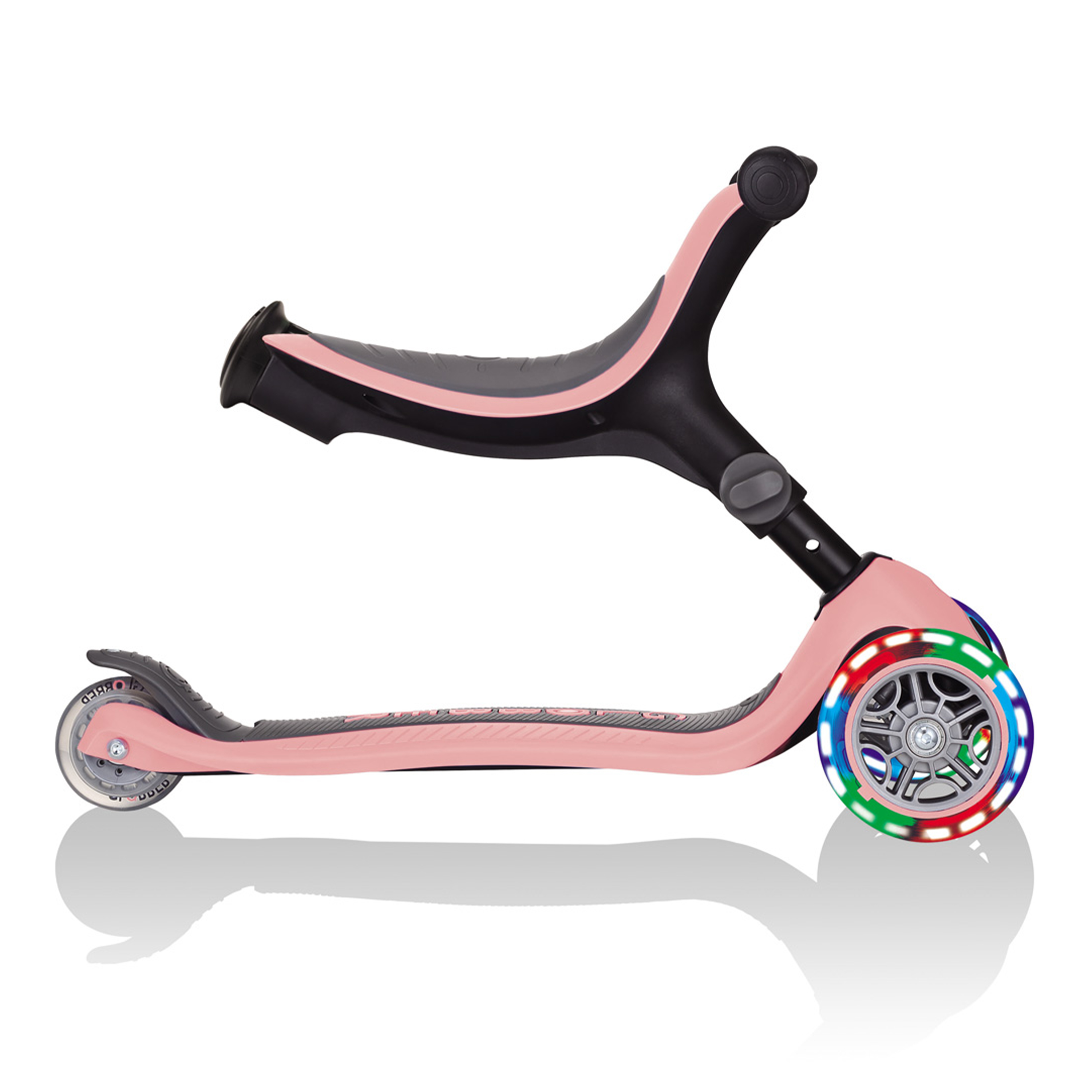 Go Up Foldable Plus Lights 3-in-1 Scooter Pastel Pink