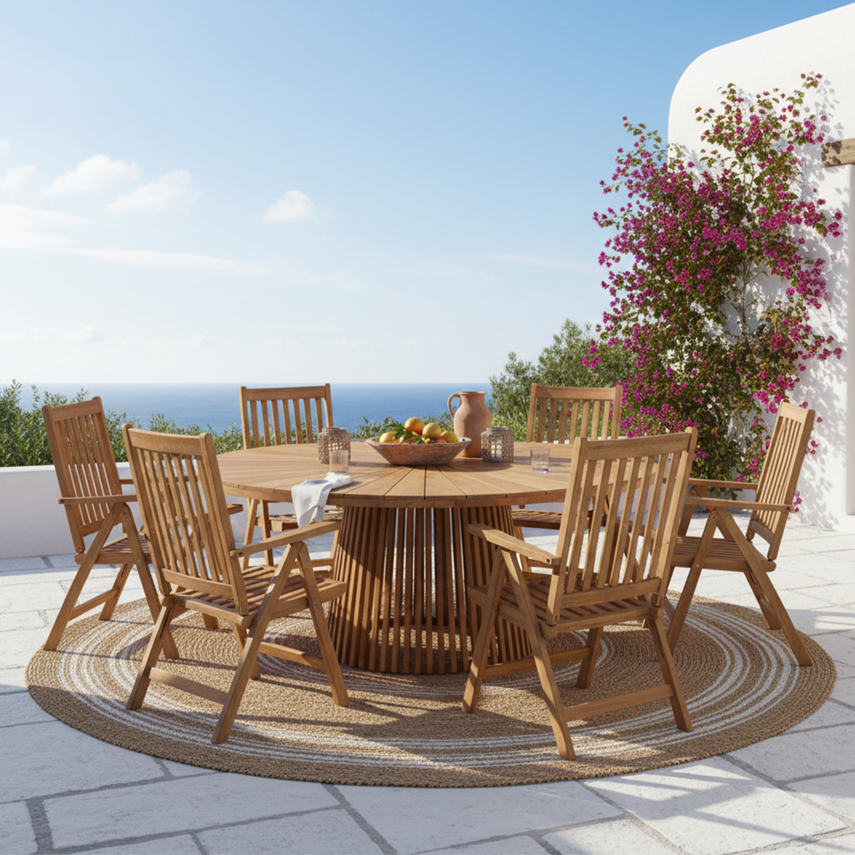 Hani/Nuria 150 cm Tuinset 7-delig Teak