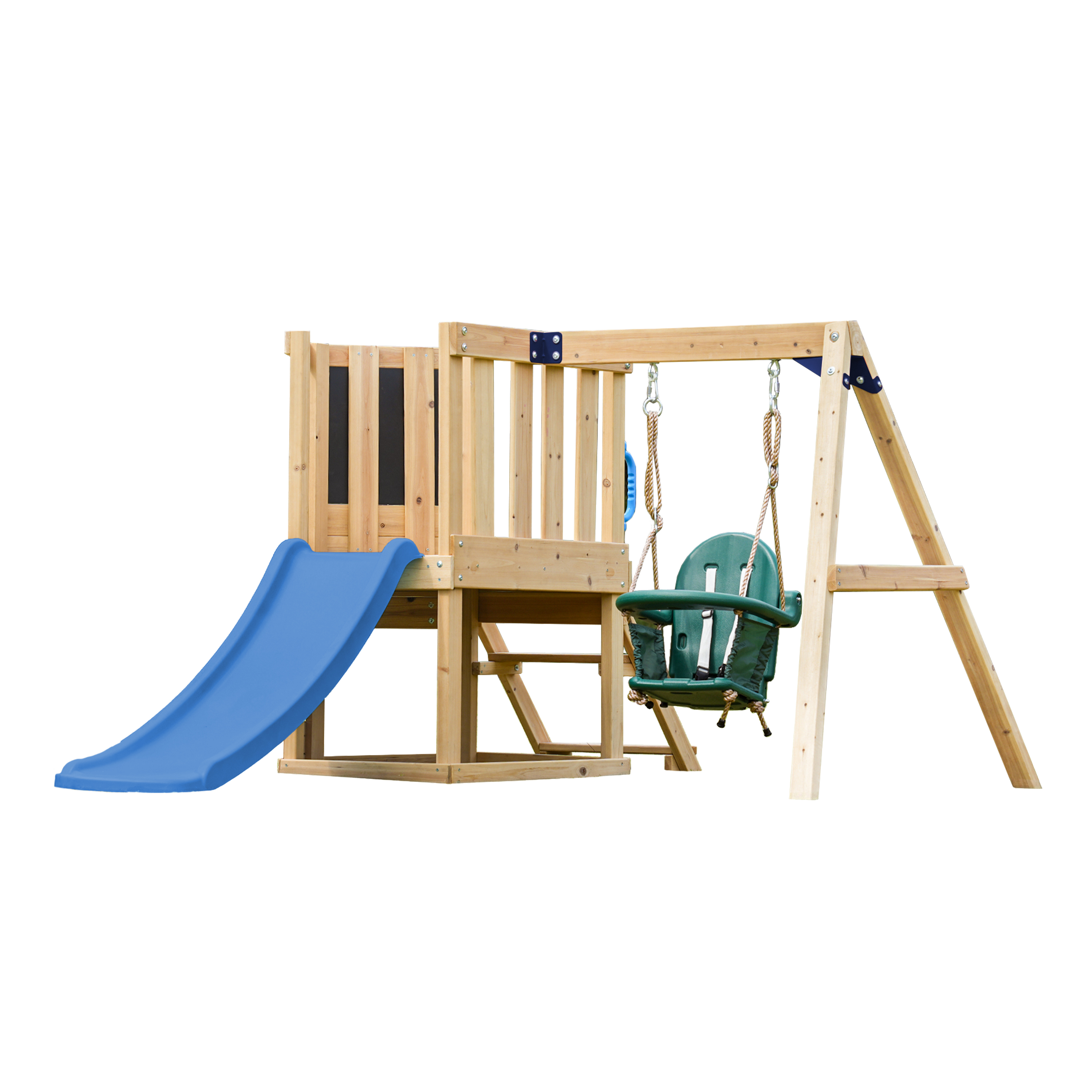 Timo Mini Aire de jeux – Toboggan bleu