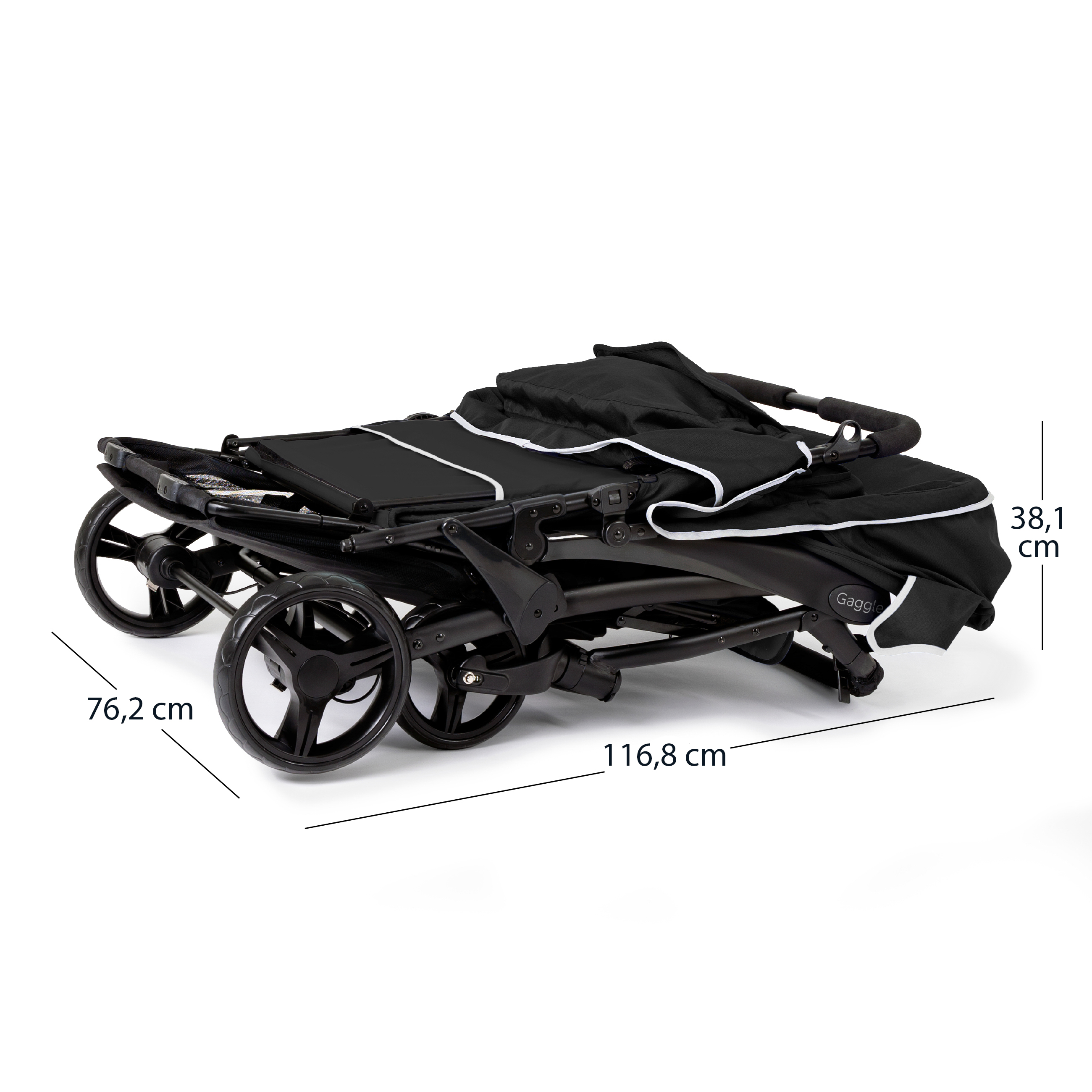 Odyssey 4x4 Quad Kinderwagen für 4 Kinder Grau/Schwarz 