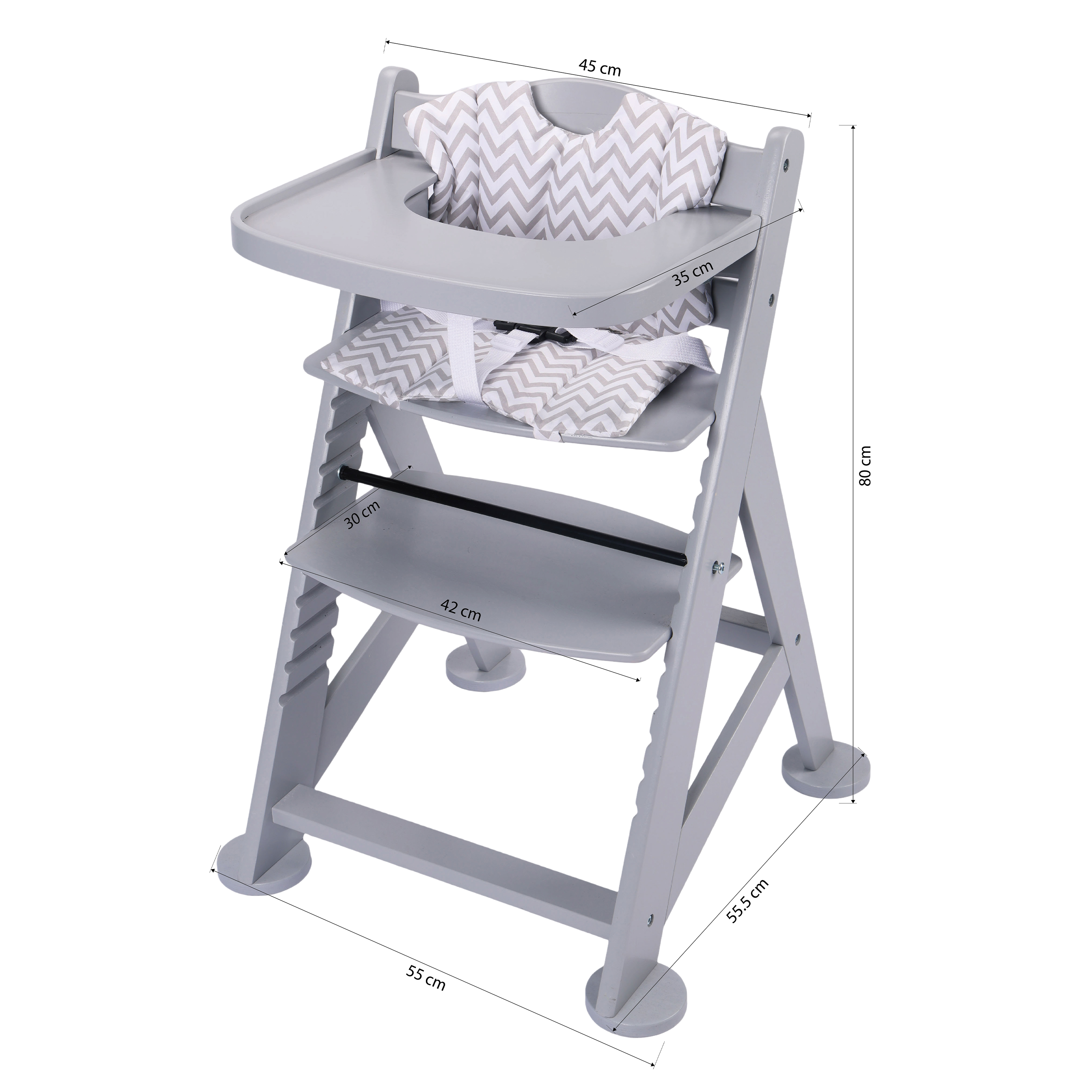 Fynn High Chair - Grey