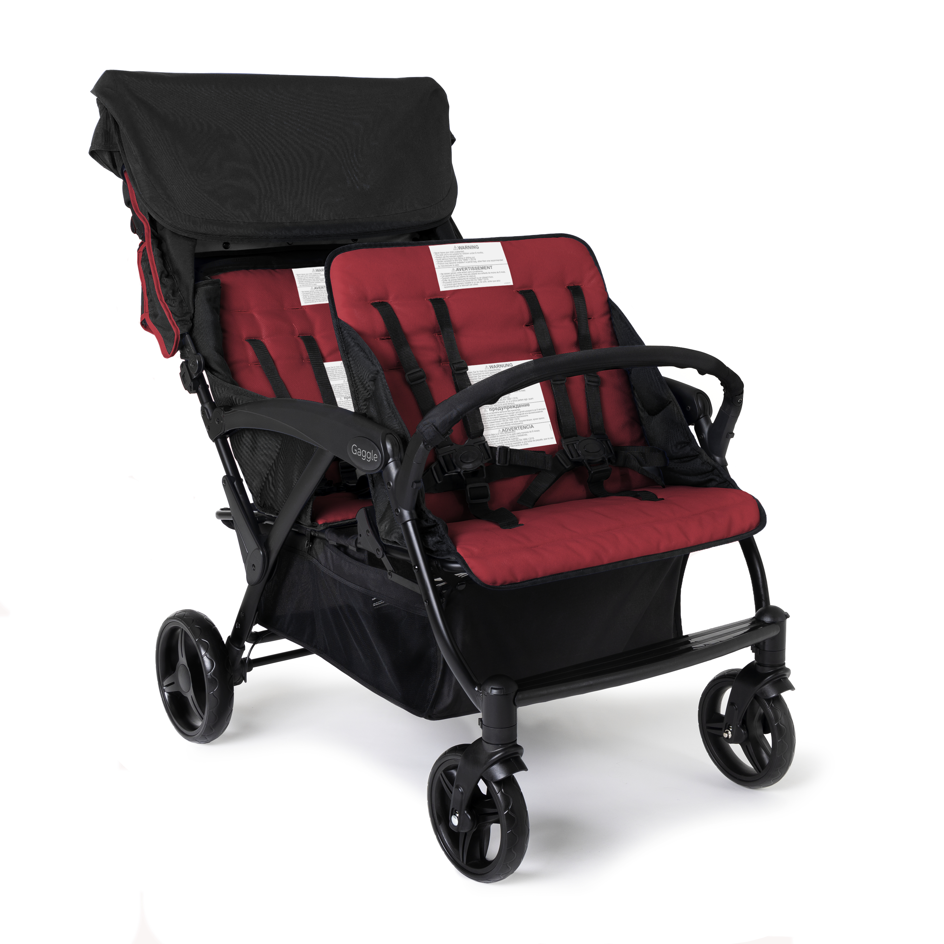 Odyssey 4x4 quad kinderwagen / buggy voor 4 kinderen in rood Odyssey 4x4 quad kinderwagen / buggy voor 4 kinderen in rood