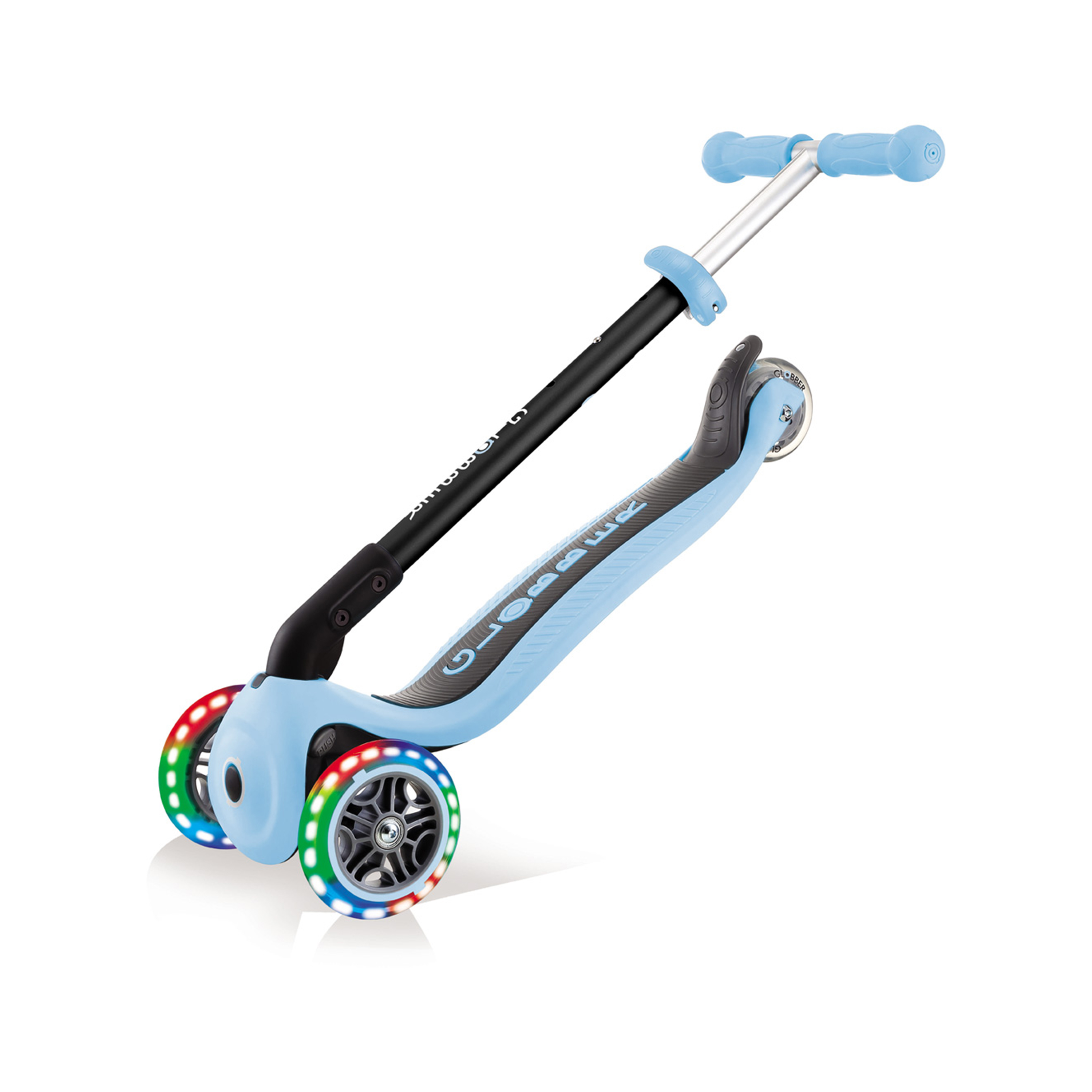 Go Up Foldable Plus Lights 3-in-1 Scooter Pastel Blue