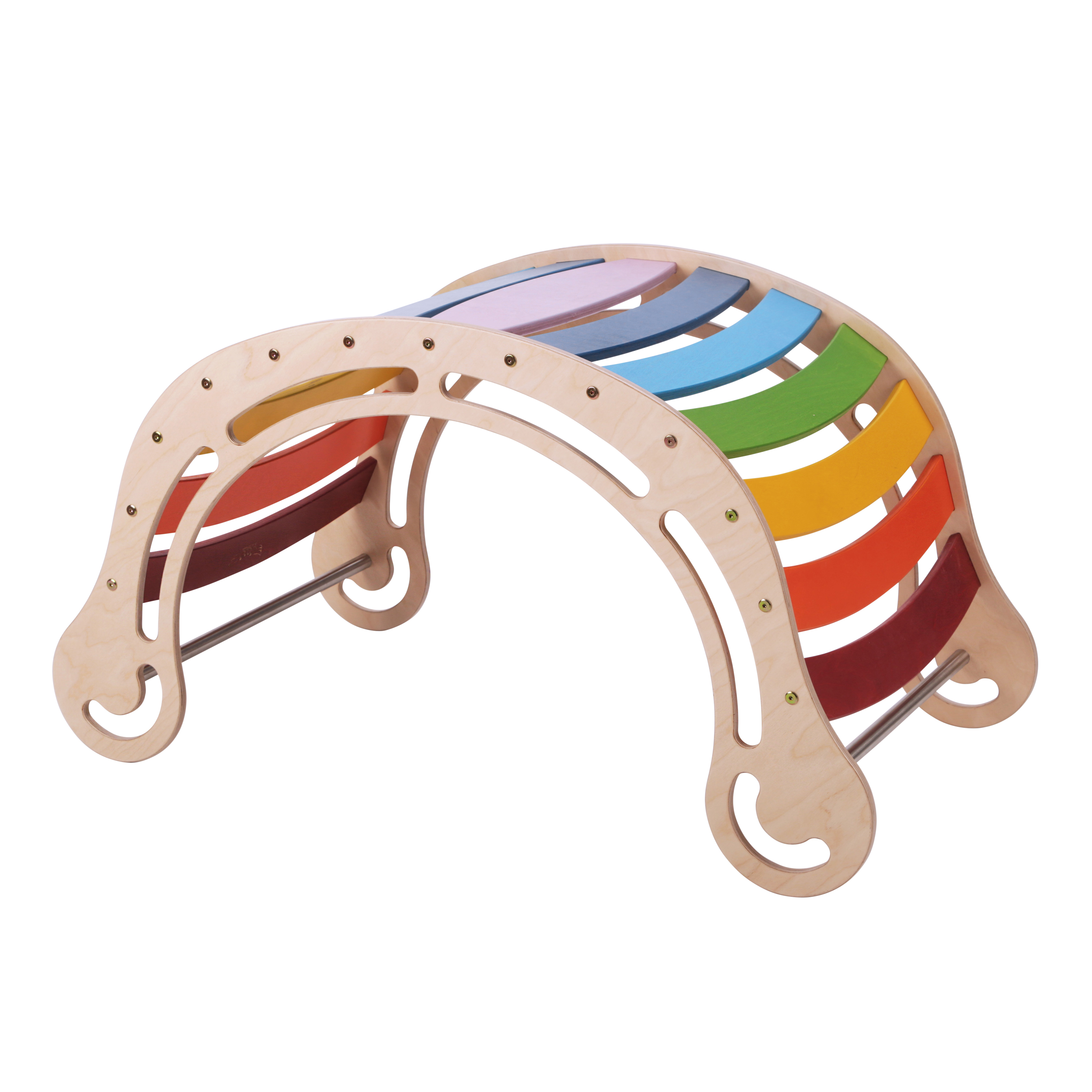 Houten XXL Rocker Regenboog