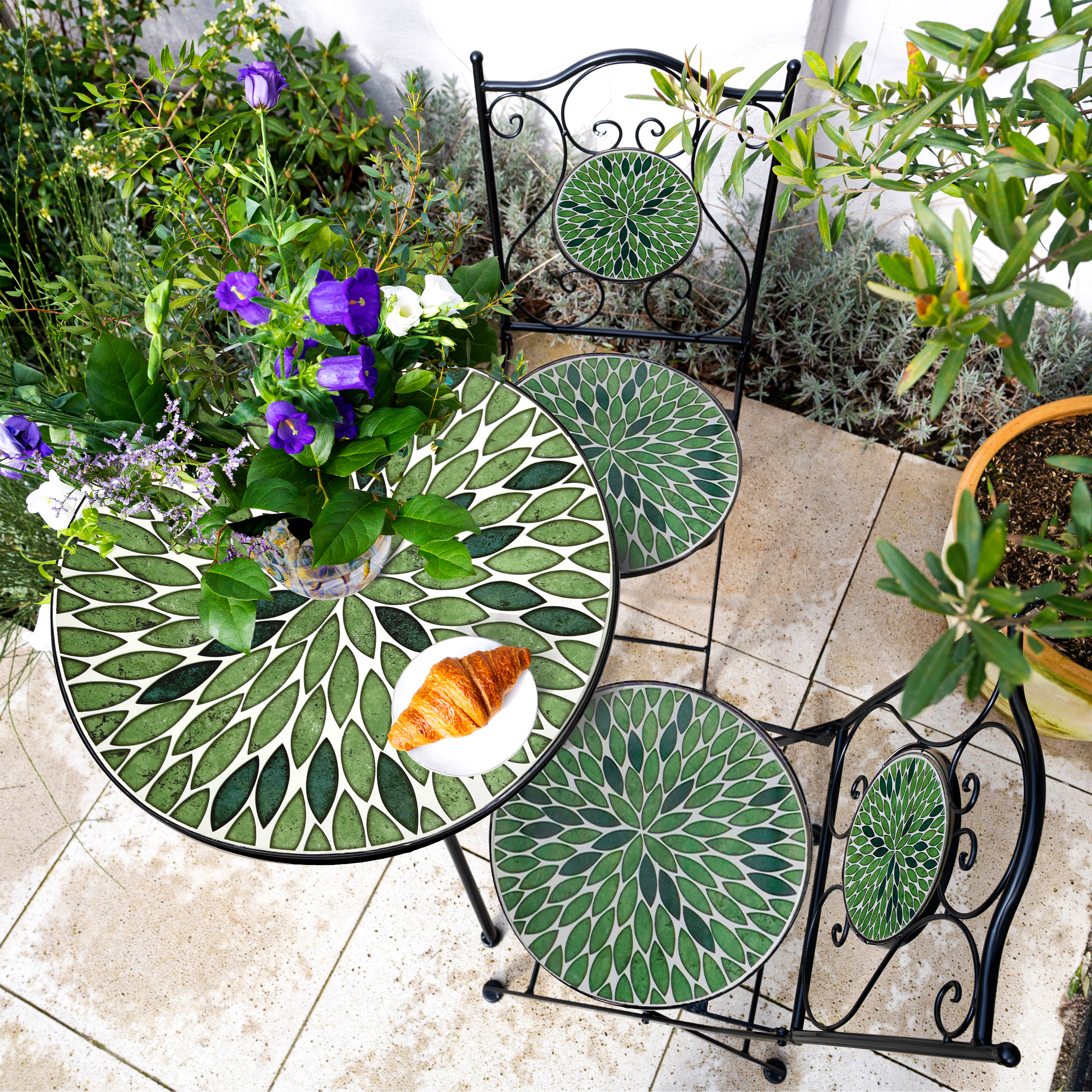 Amélie Mozaïek Bistro-set Bladeren Groen