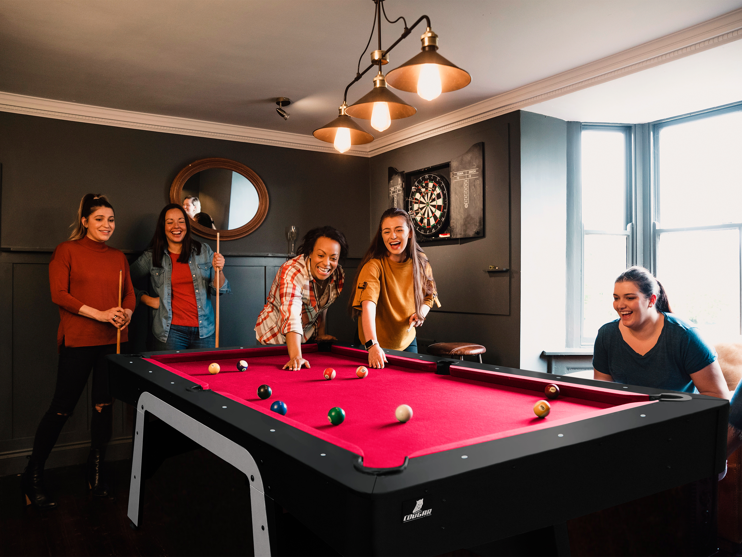 Arch Pro Pooltafel Zwart/rood