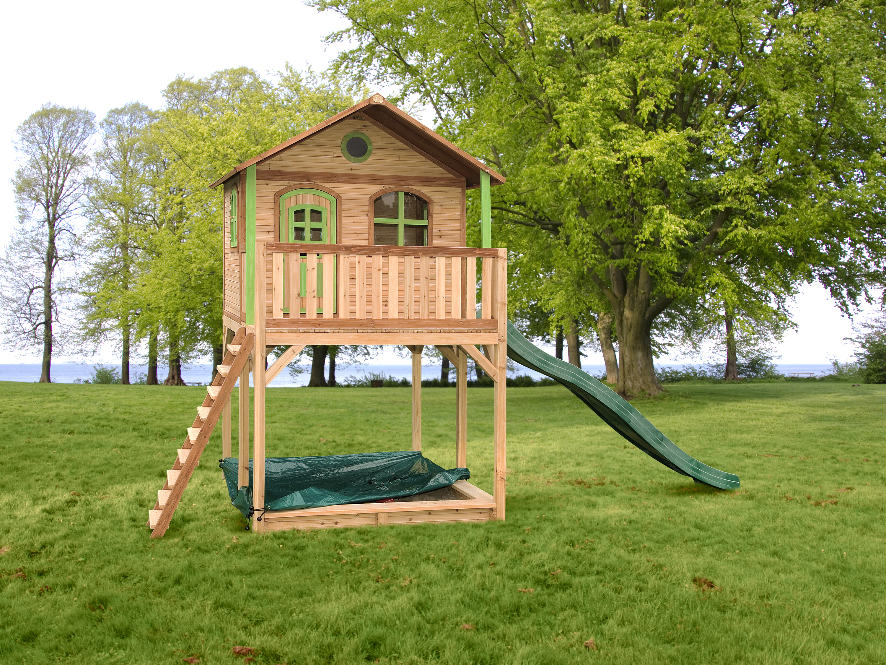 Andy Playhouse Brown/green - Green slide