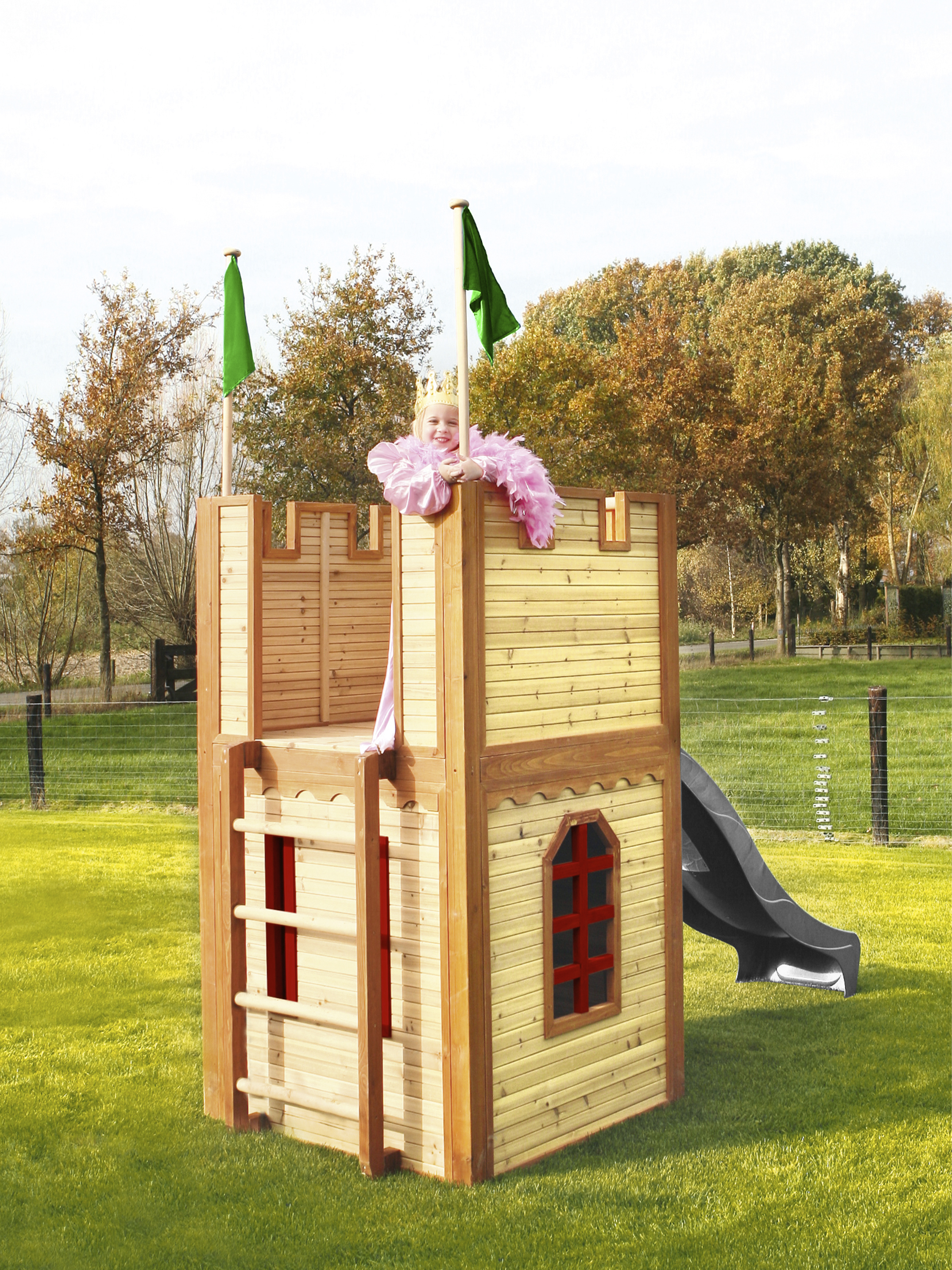 Arthur Maison Enfant avec Toboggan gris