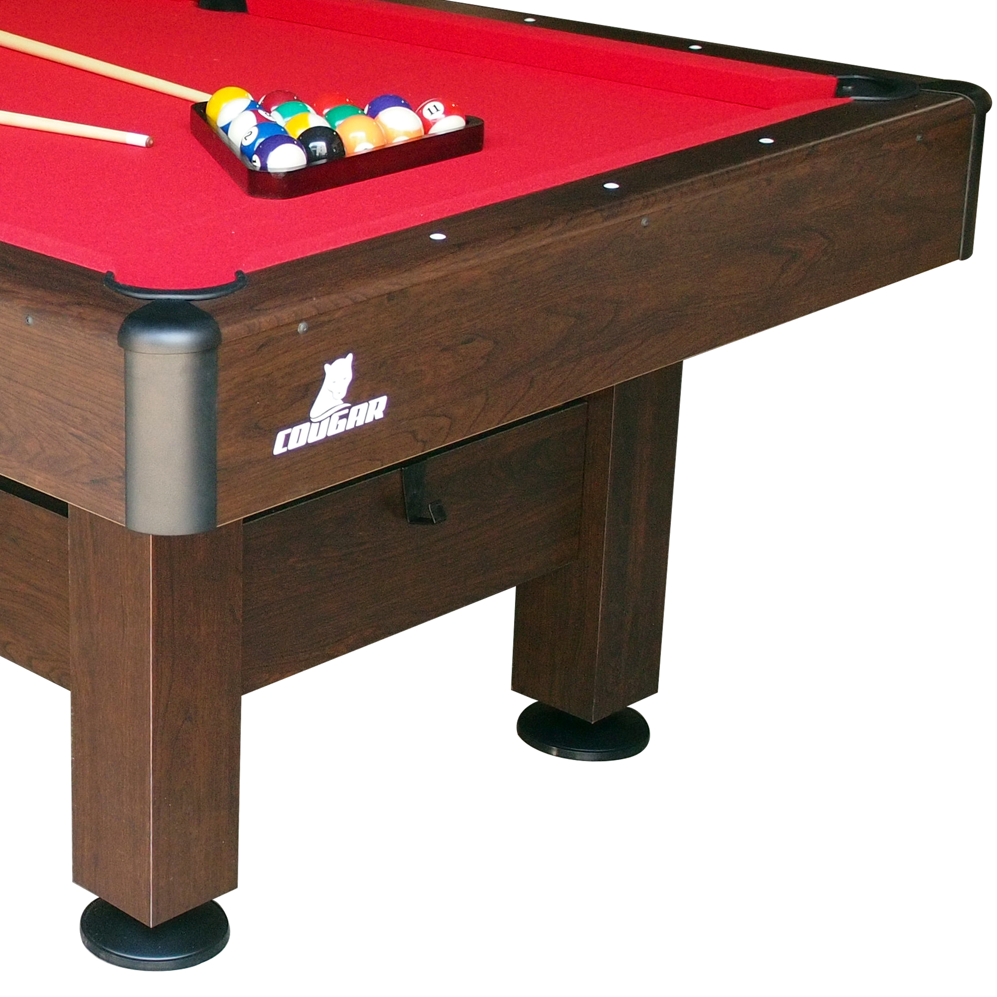 Table de Billard Saphir 6ft marron / rouge pour l'intérieur