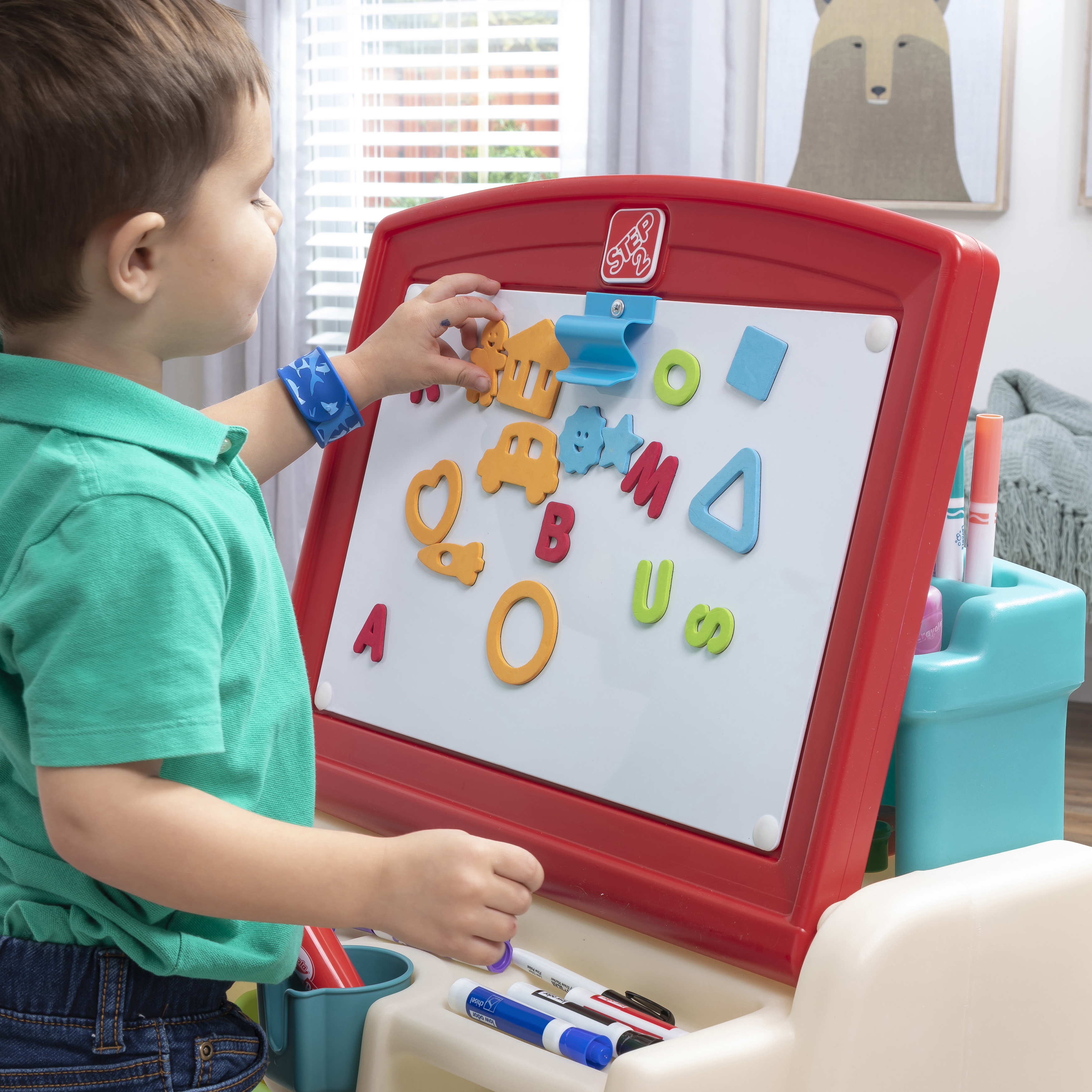 Flip & Doodle Easel Desk With Stool Flip & Doodle Easel Desk With Stool