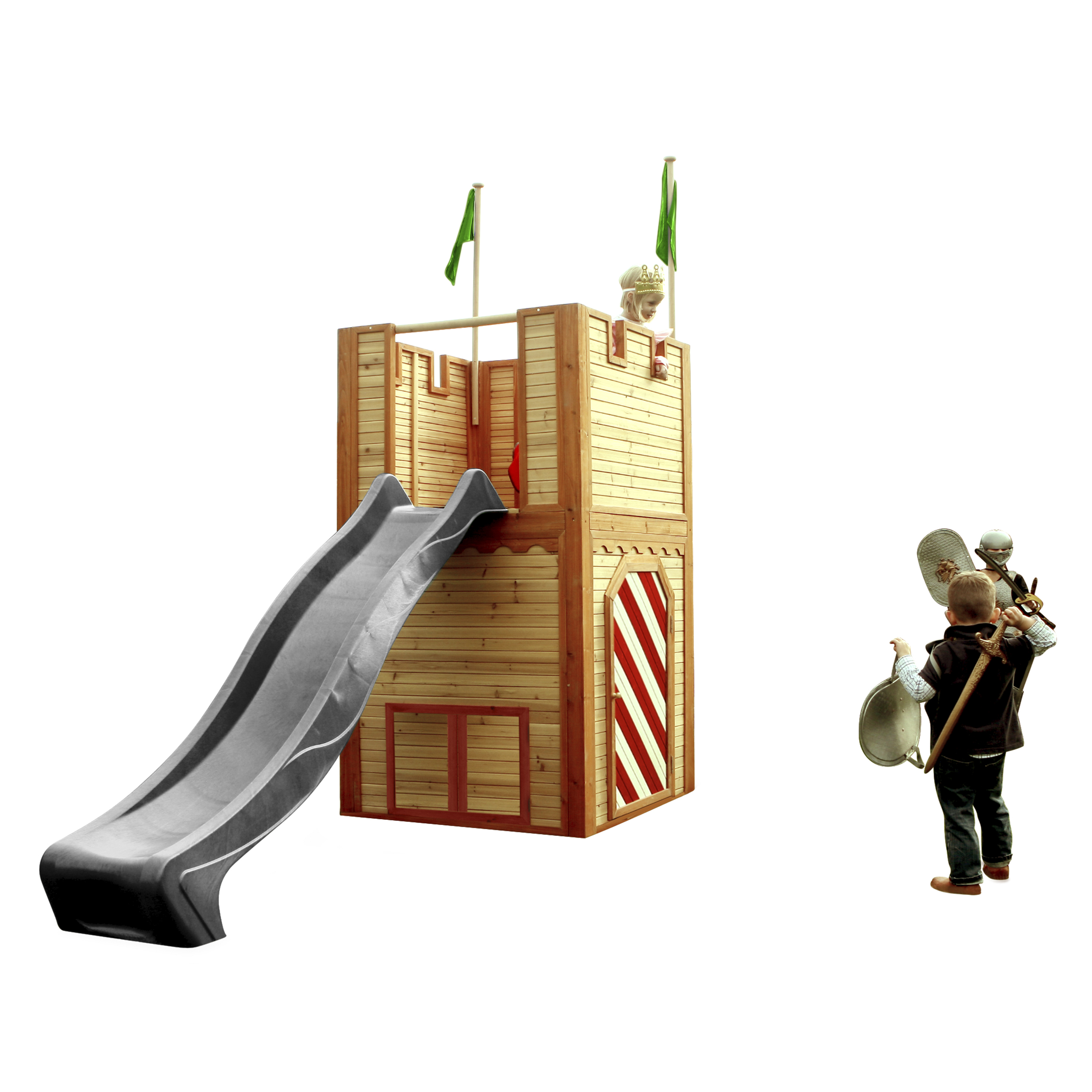 Arthur Maison Enfant avec Toboggan gris