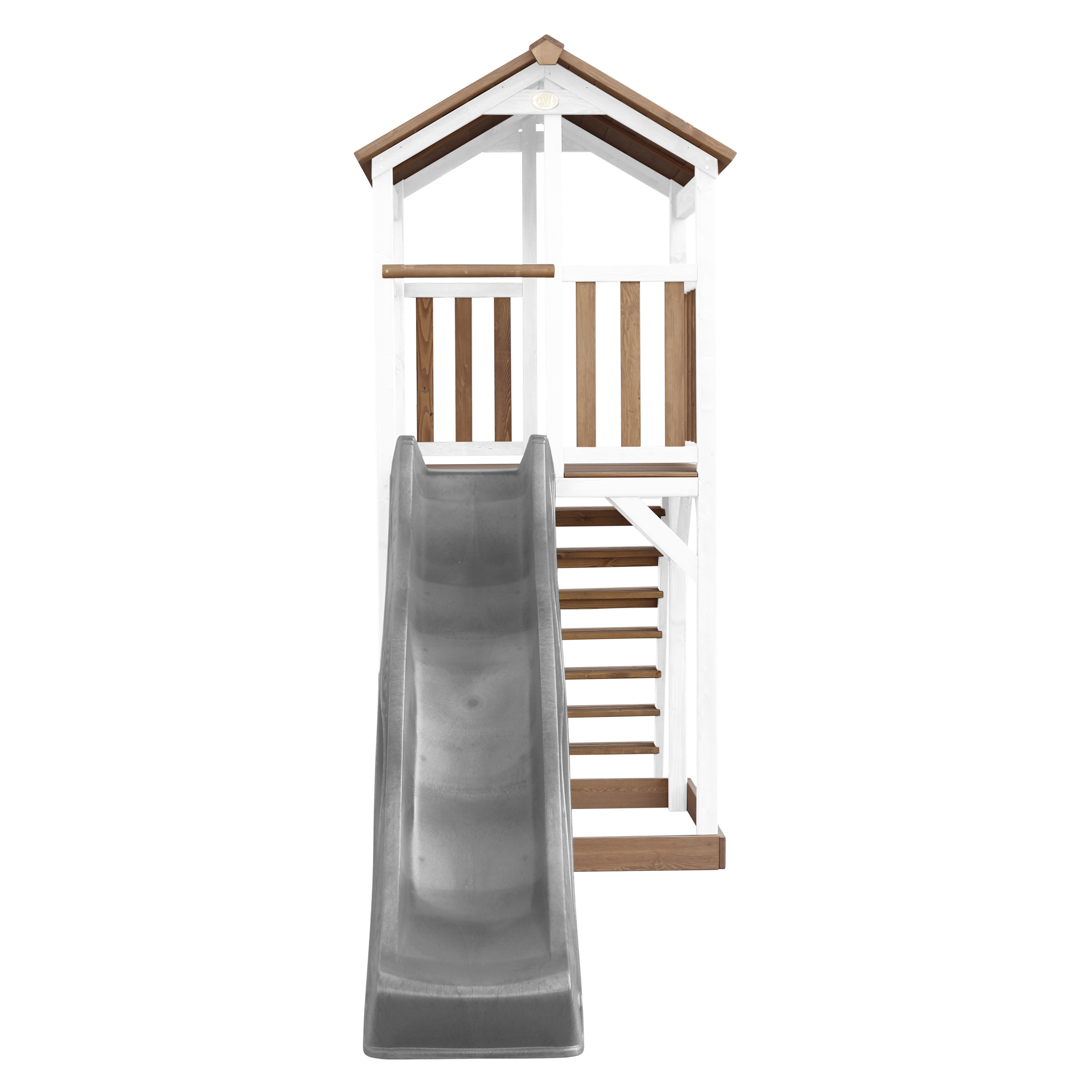Beach Tower Speeltoren Bruin/wit - Grijze Glijbaan