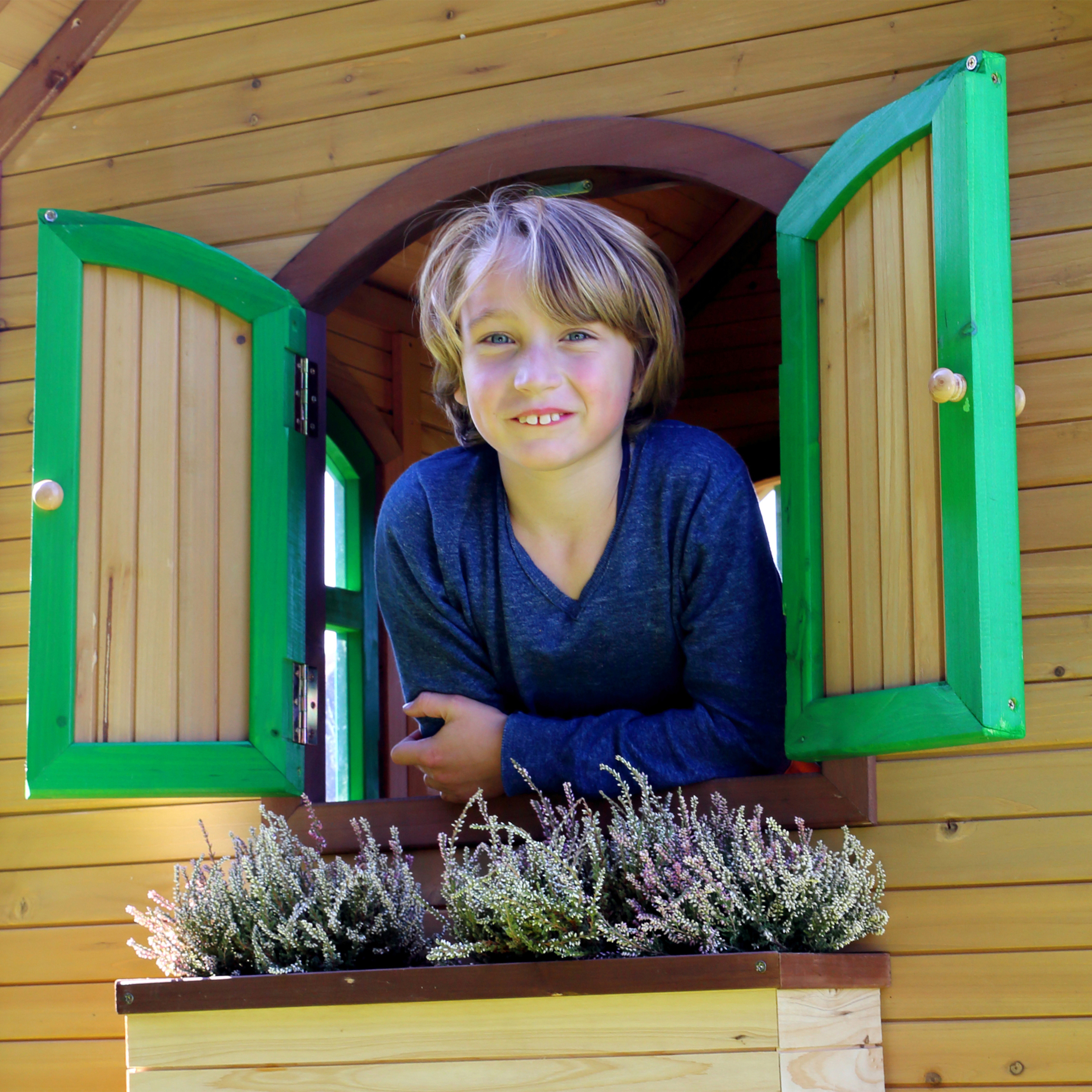 Andy Playhouse Brown/green - Green slide