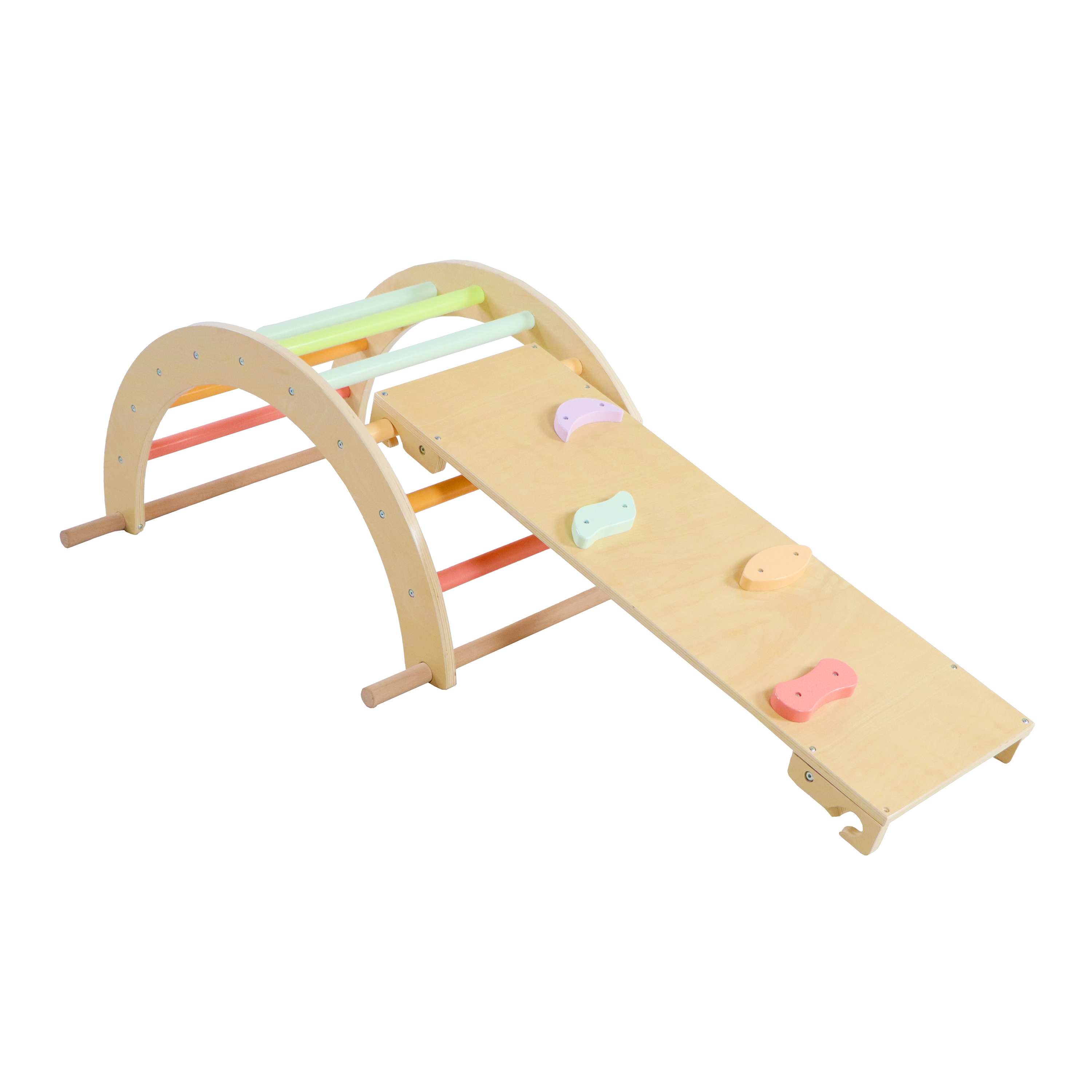 Charlie 3-in-1 Houten Klimdriehoek met Klimwand en Roc