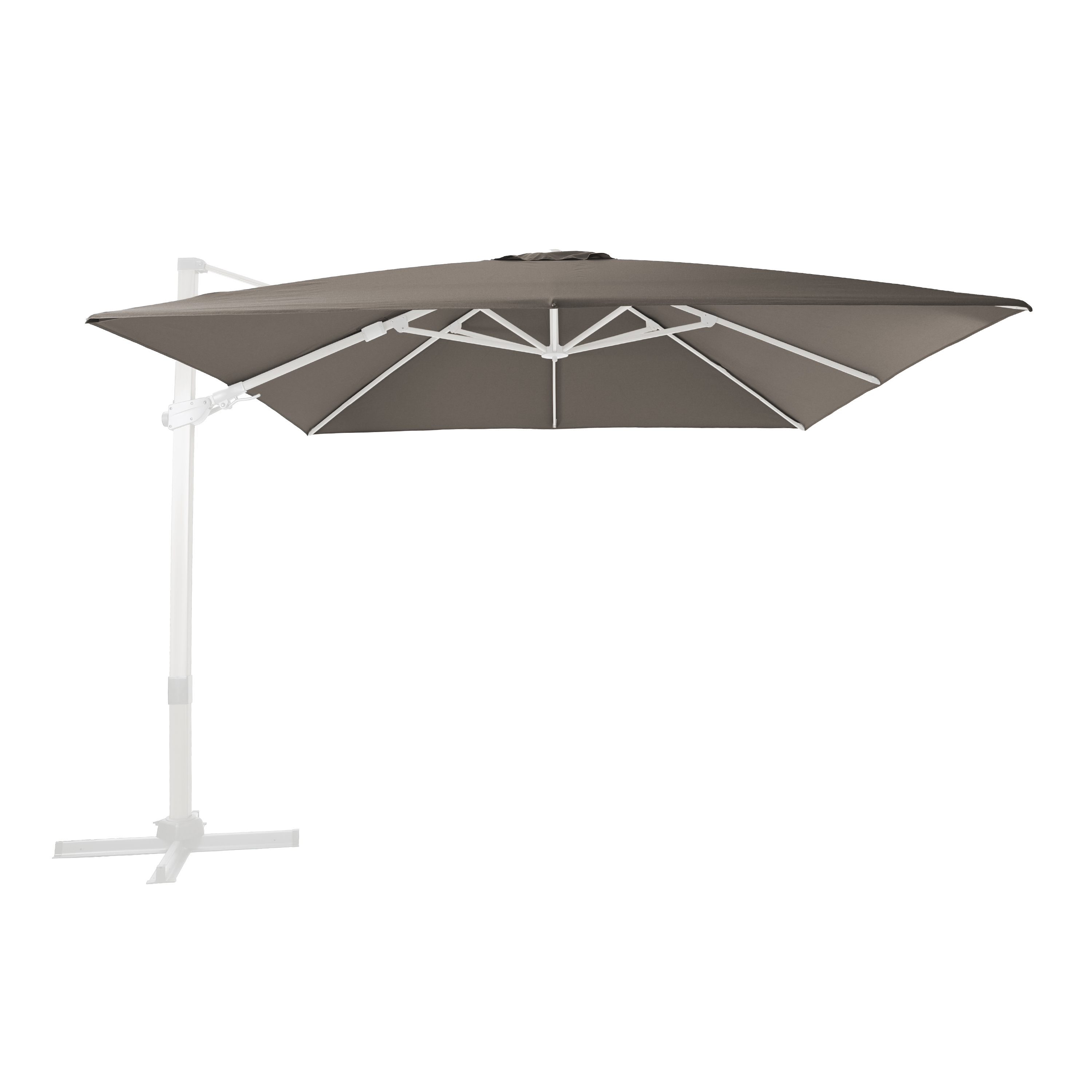 Apollo Premium Floating Parasol 300x300 White/taupe