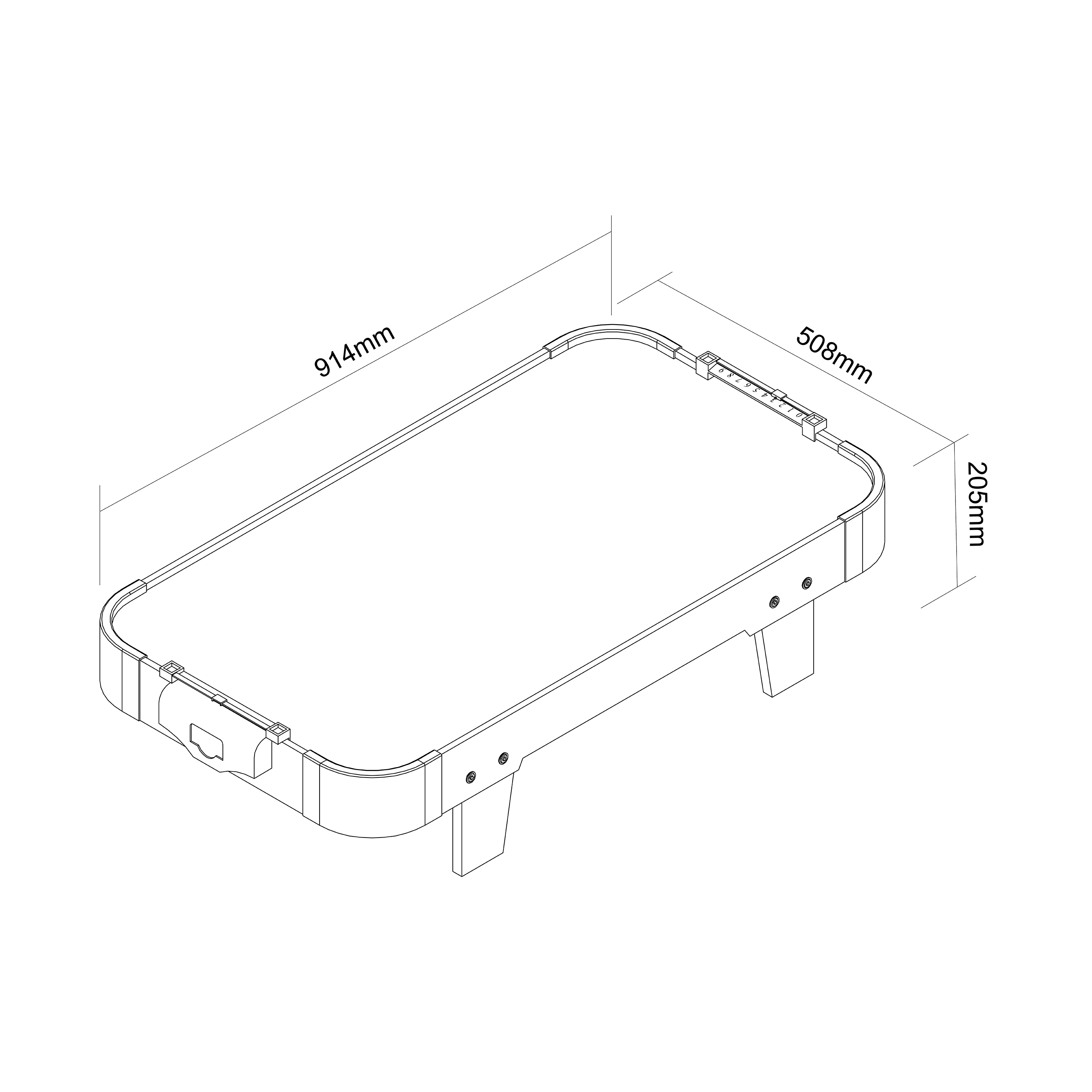 Air Hockey Table Mini 3ft - Oak