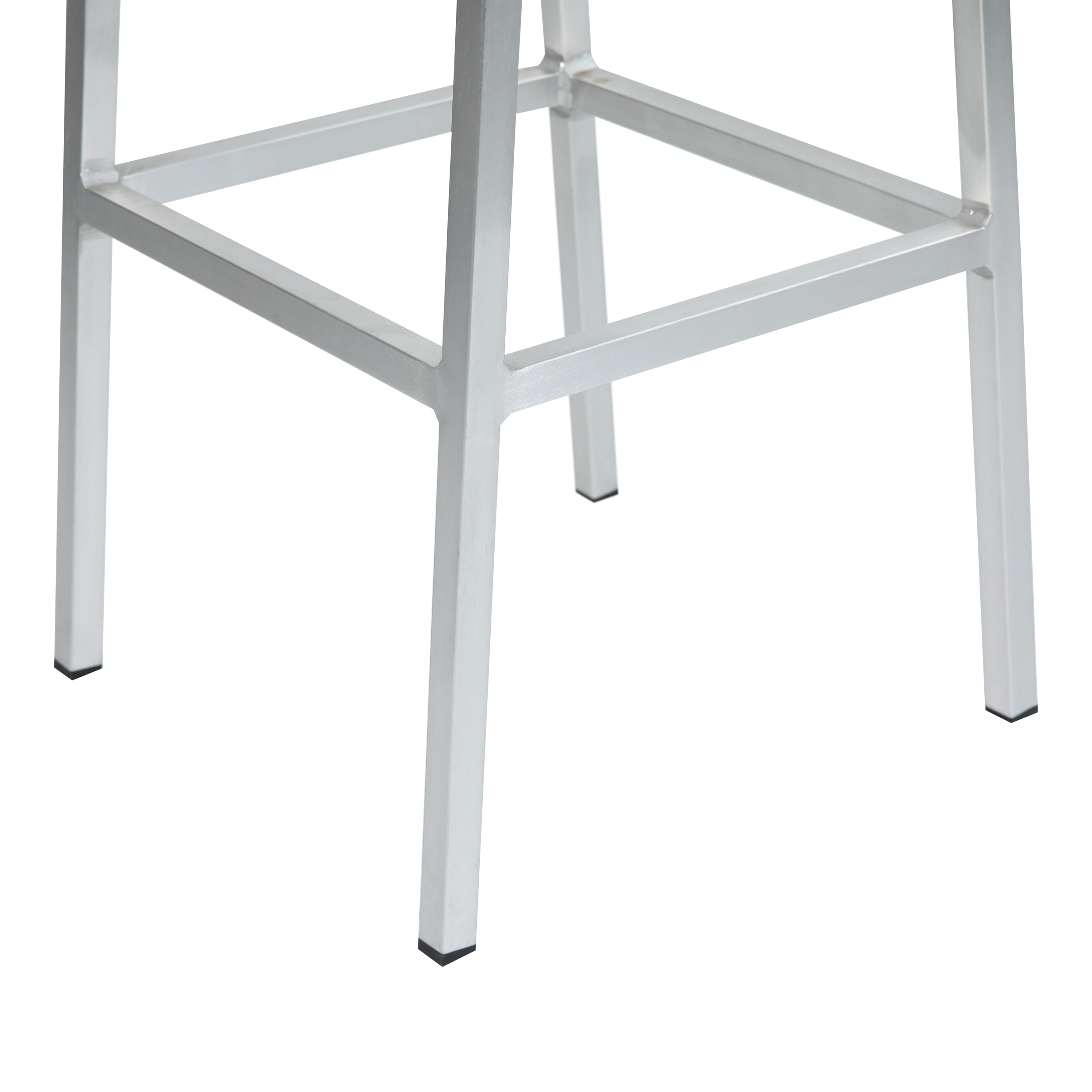 James Garten Bartisch mit 4 Barhockern aus Aluminium in Holz