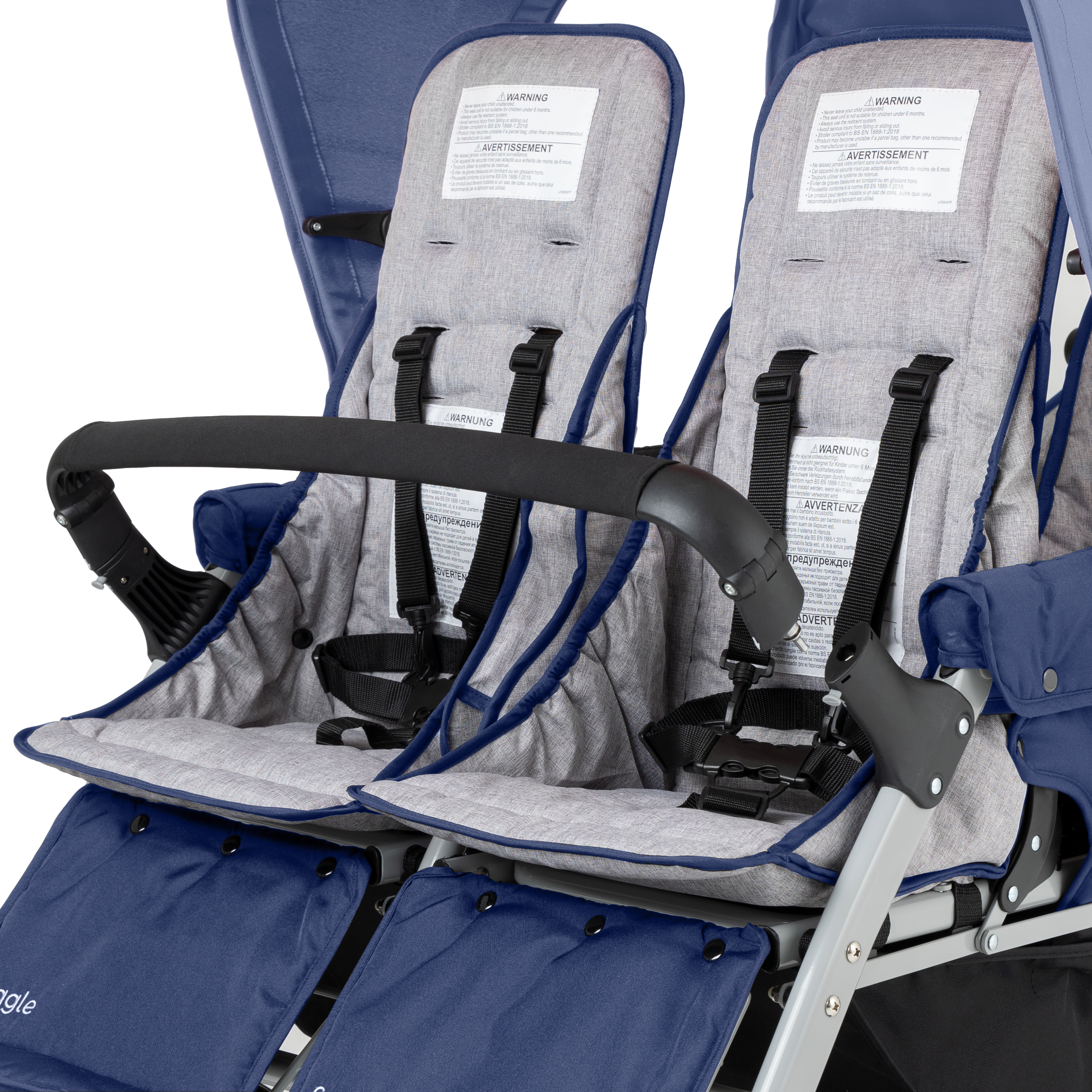 Jamboree 6 Seat Folding Stroller blue