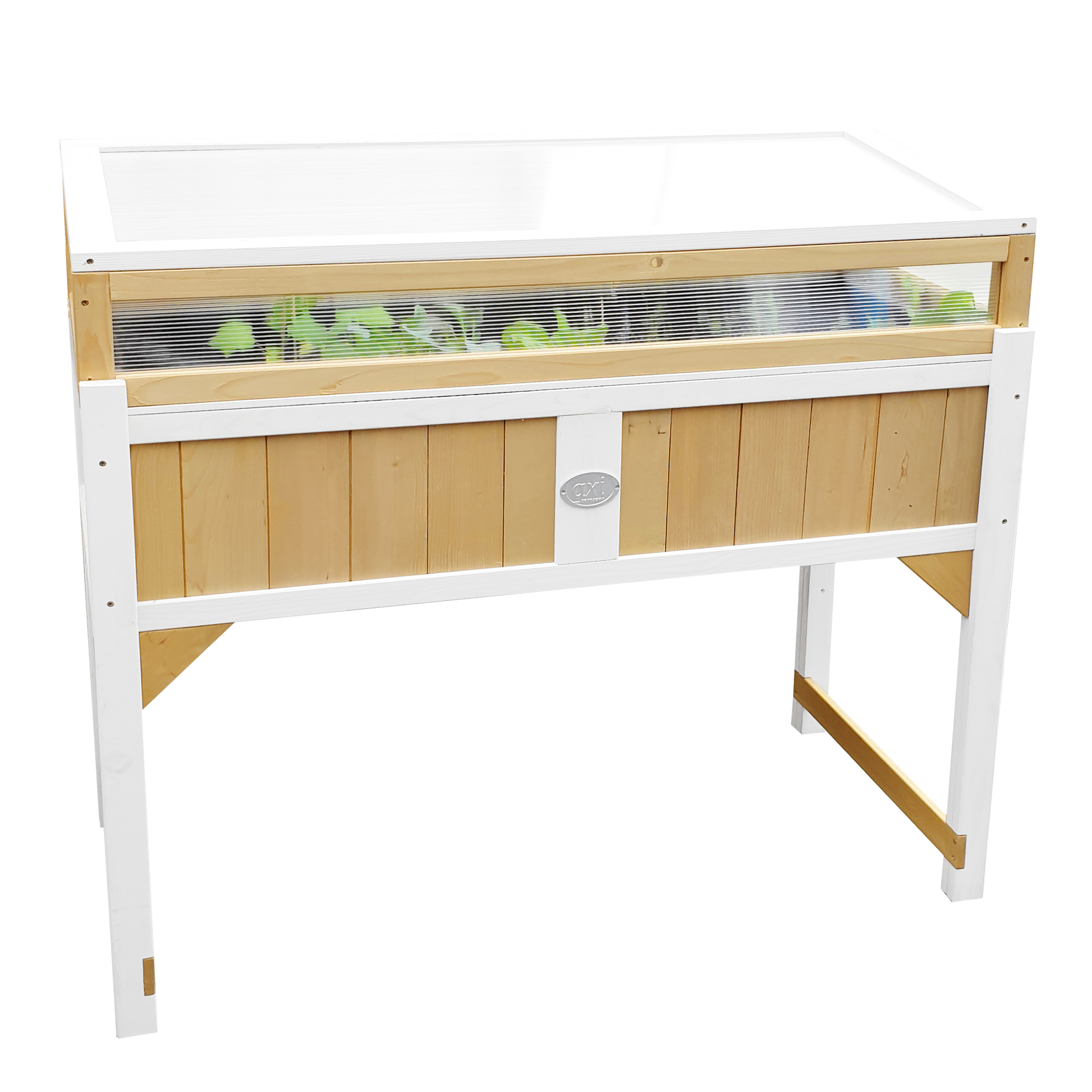 Kweektafel met broeikas en gronddoek Bruin/wit