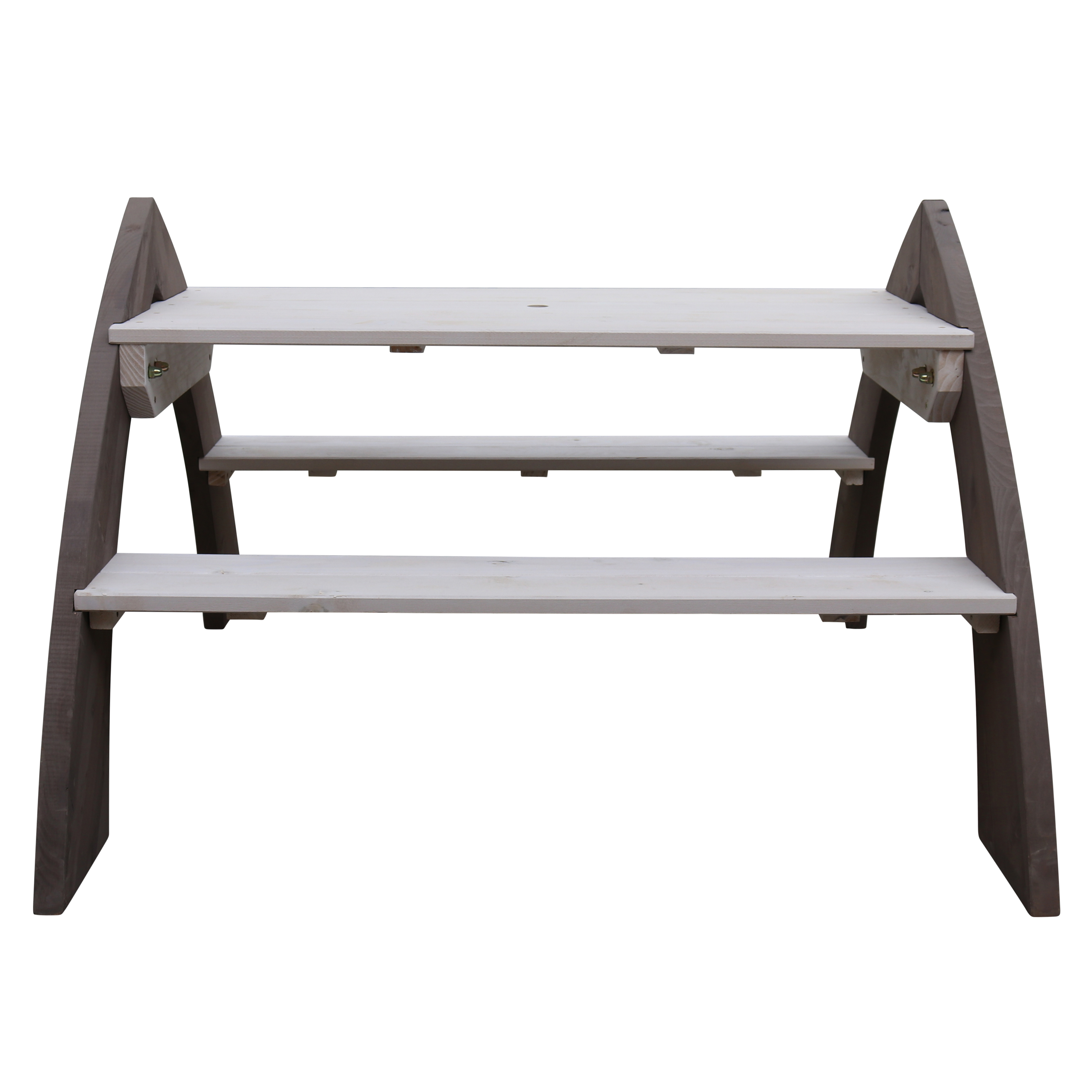 Kylo Picknicktafel Grijs/wit - Parasol Blauw