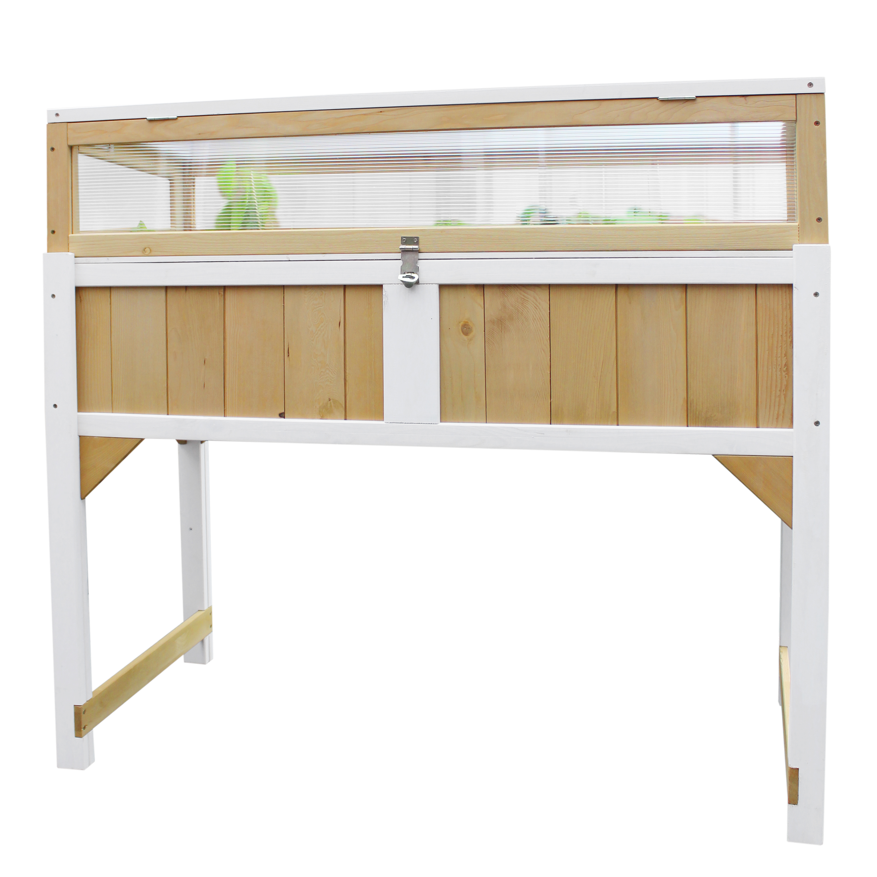 Kweektafel met broeikas en gronddoek Bruin/wit