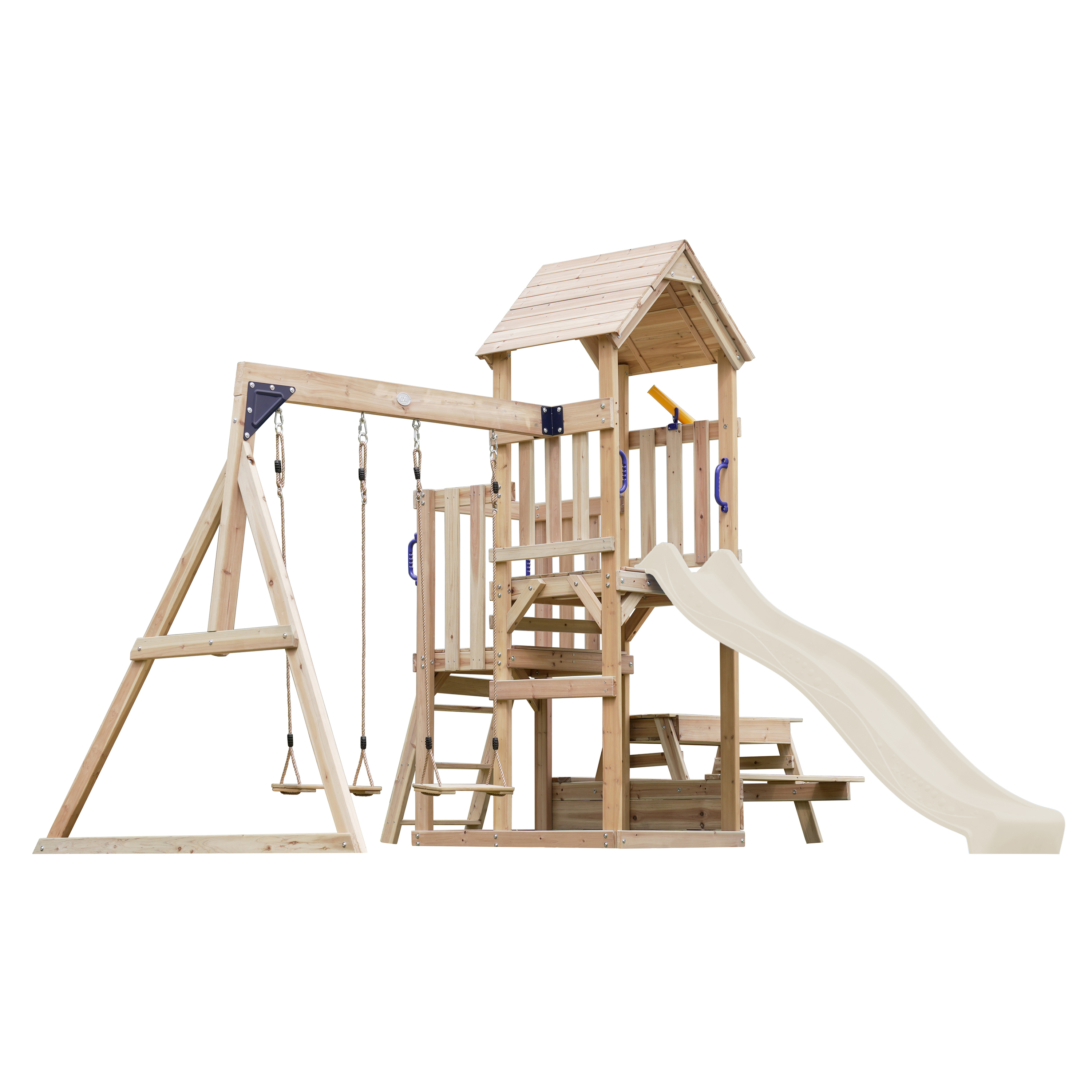 Mette Playground with Swing Brown - Cream Slide