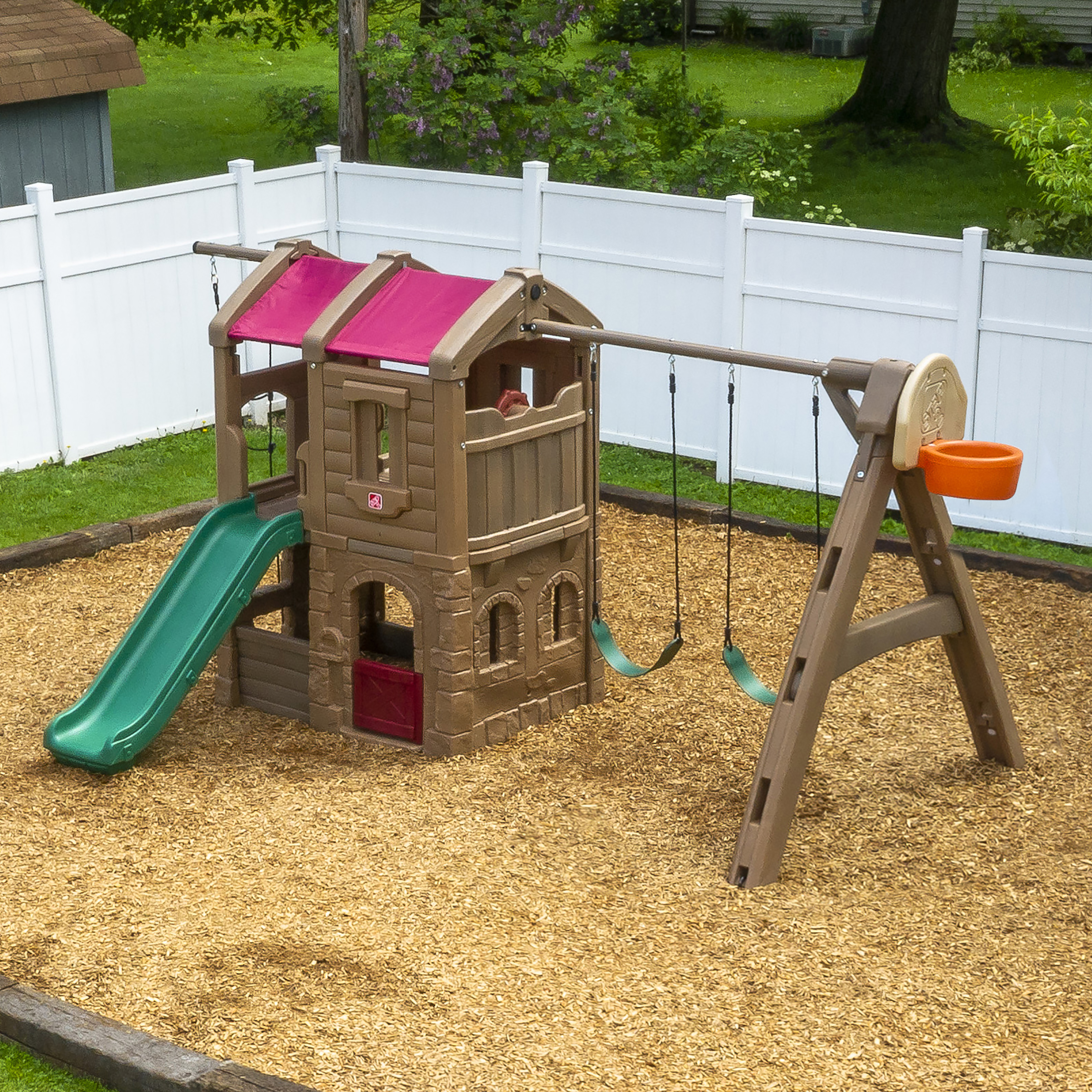 Naturally Playful Adventure Lodge Speelhuis met glijbaan