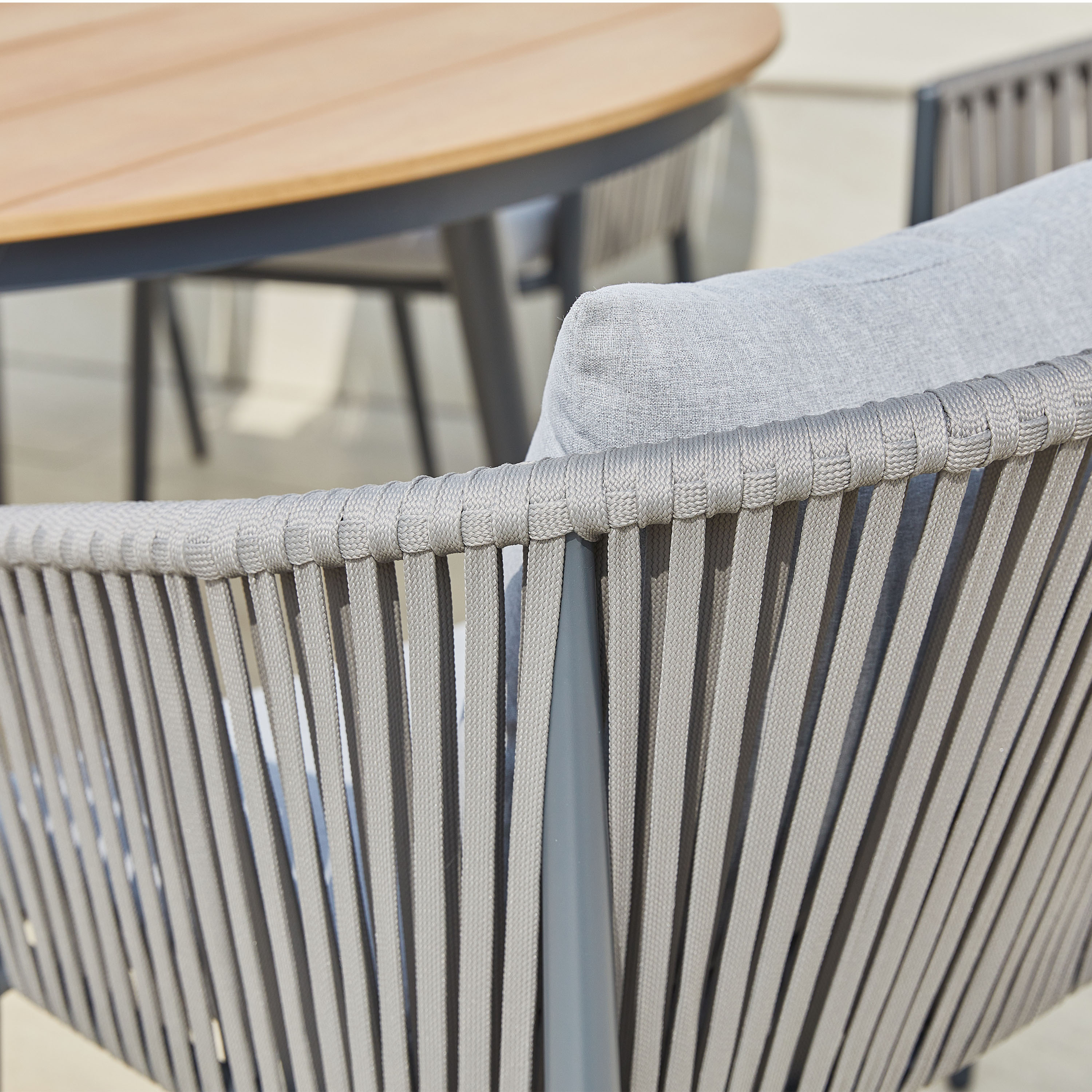 Jay/Faye Ensemble de jardin, 150 cm, 7 pièces -Anthracite