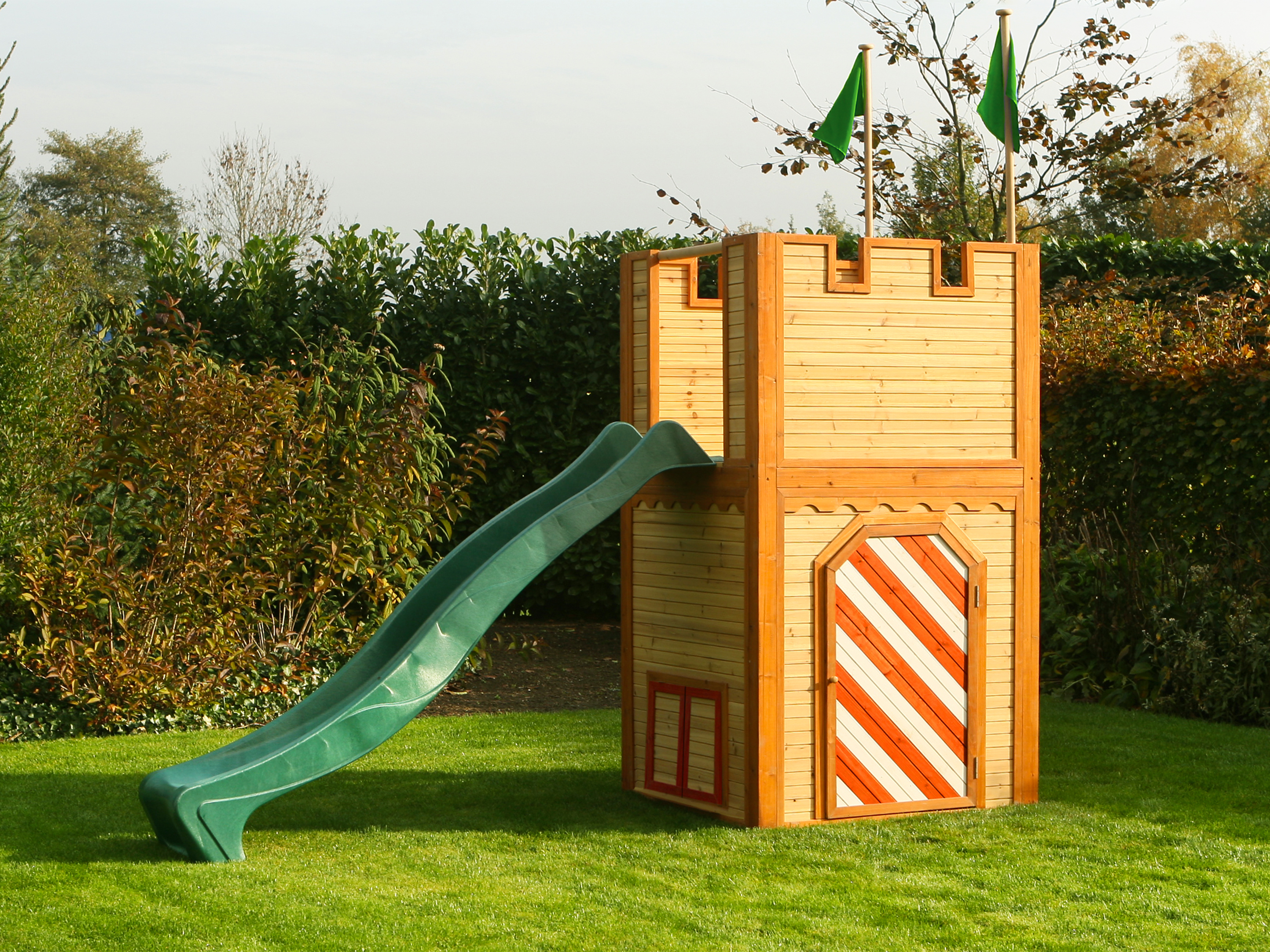 Arthur Speelhuis Bruin/rood - Groene Glijbaan