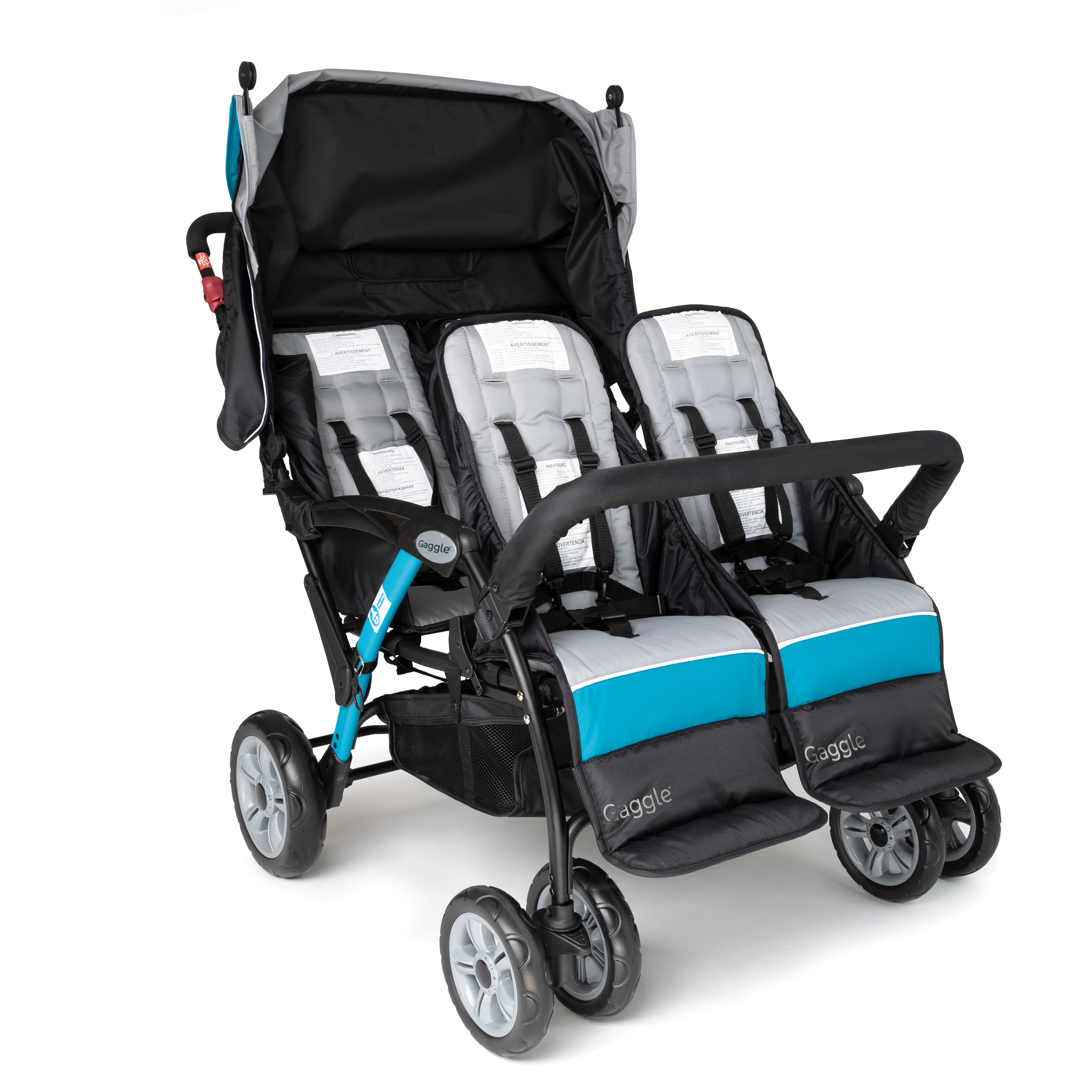Compass 4x4 Quad Kinderwagen für 4 Kinder Türkis Compass 4x4 Quad Kinderwagen für 4 Kinder Türkis
