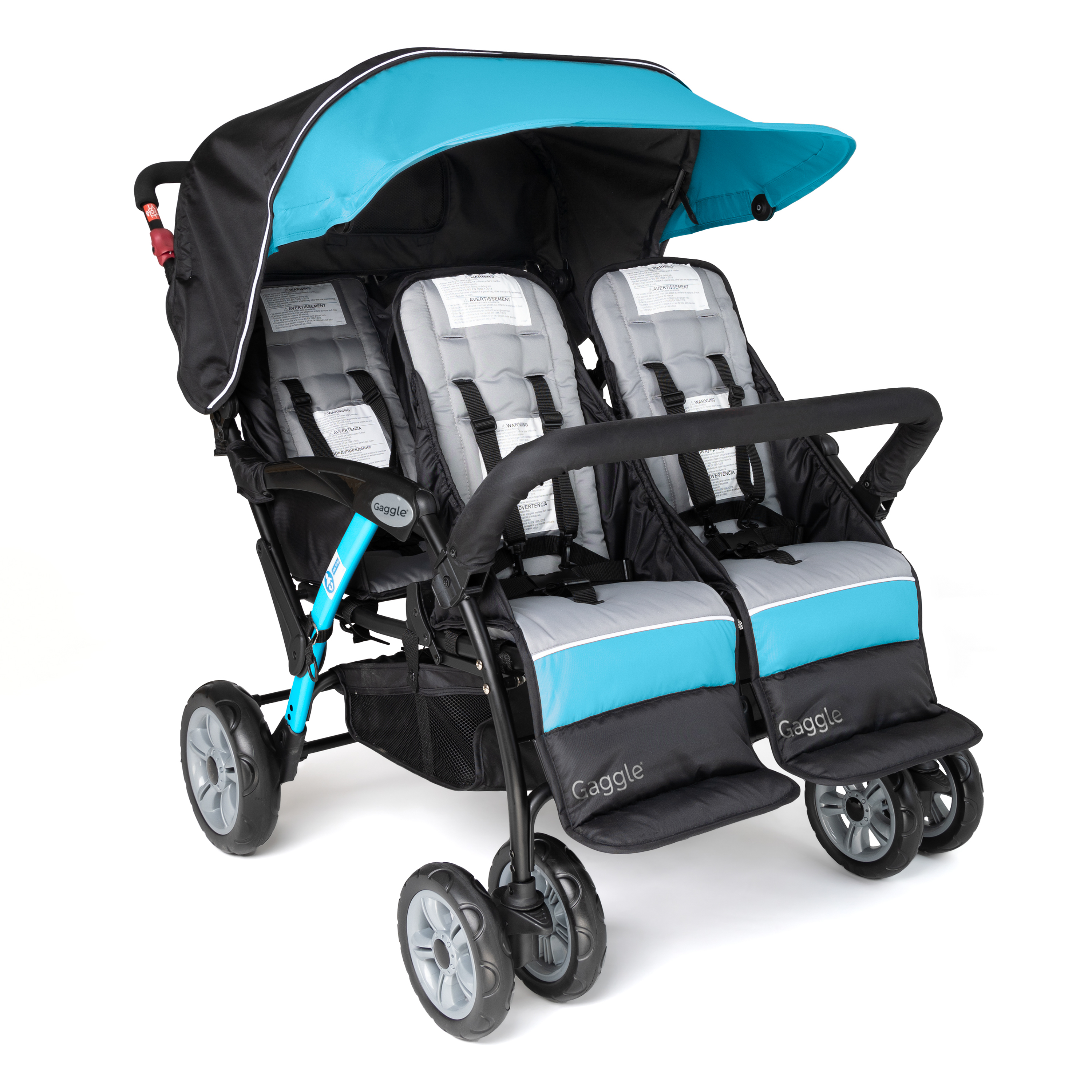 Compass 4x4 Quad Kinderwagen für 4 Kinder Türkis Compass 4x4 Quad Kinderwagen für 4 Kinder Türkis