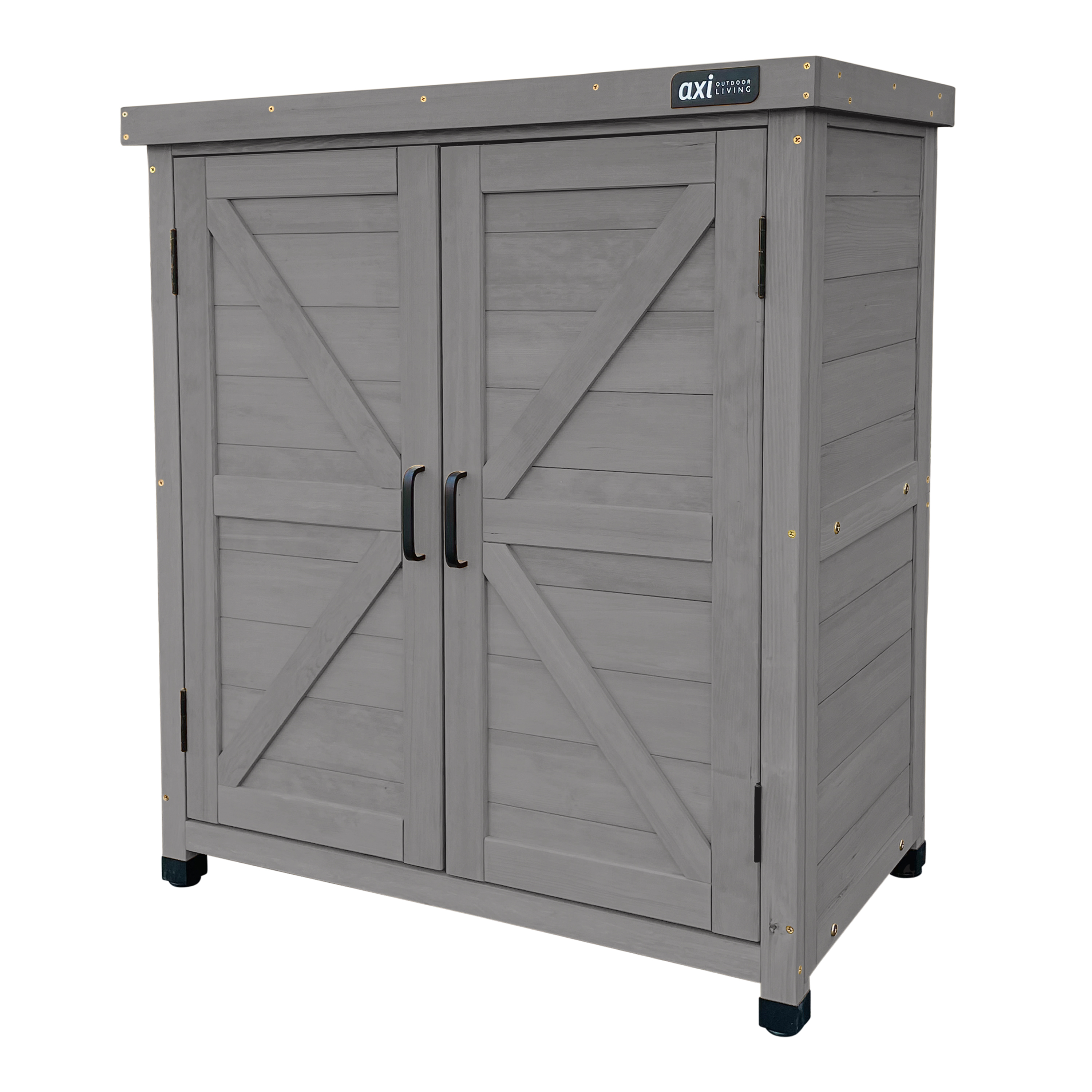 Felix Gartenschrank aus Holz Warmes Grau