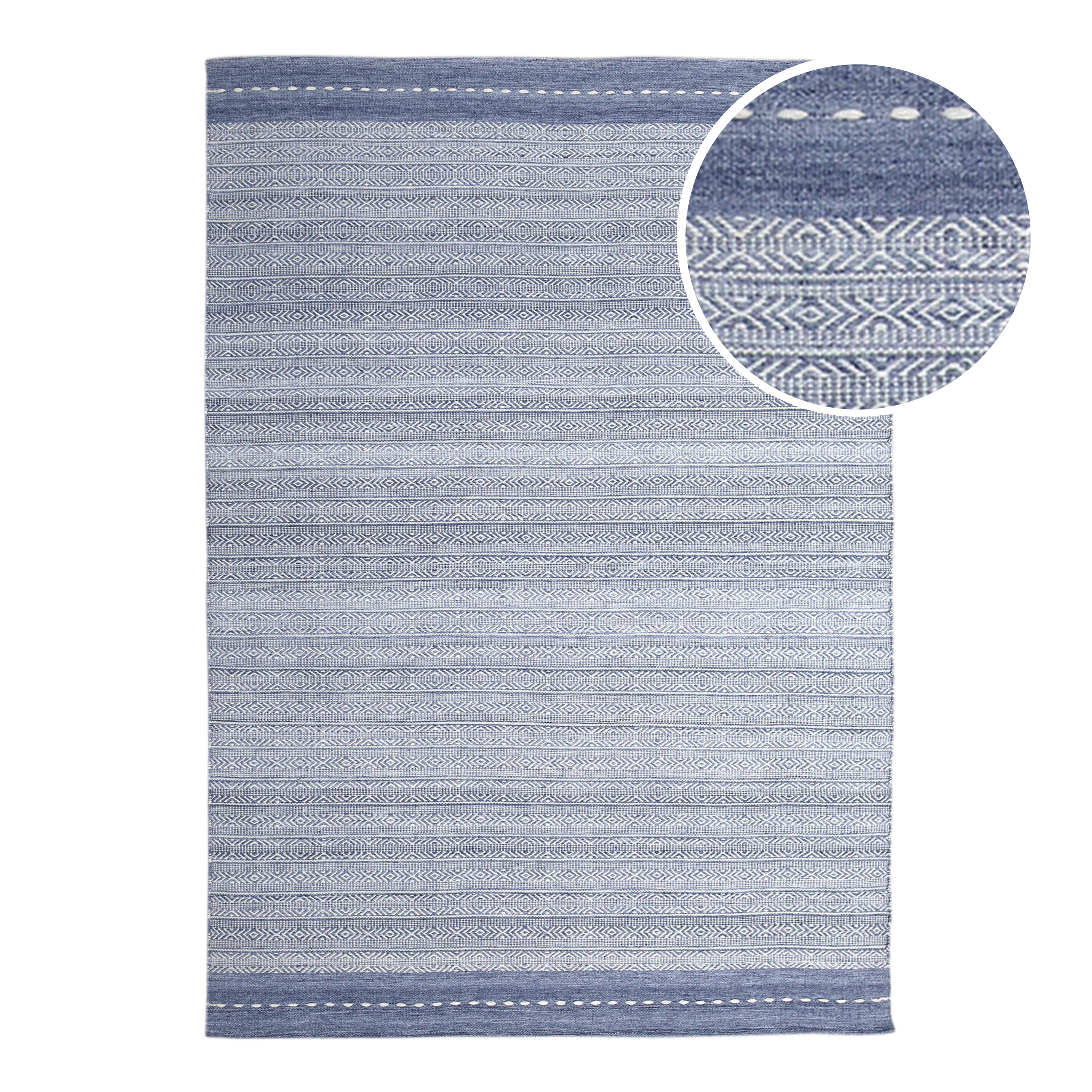 Rhodos Tapis d'extérieur – 140 x 200 cm - Bleu