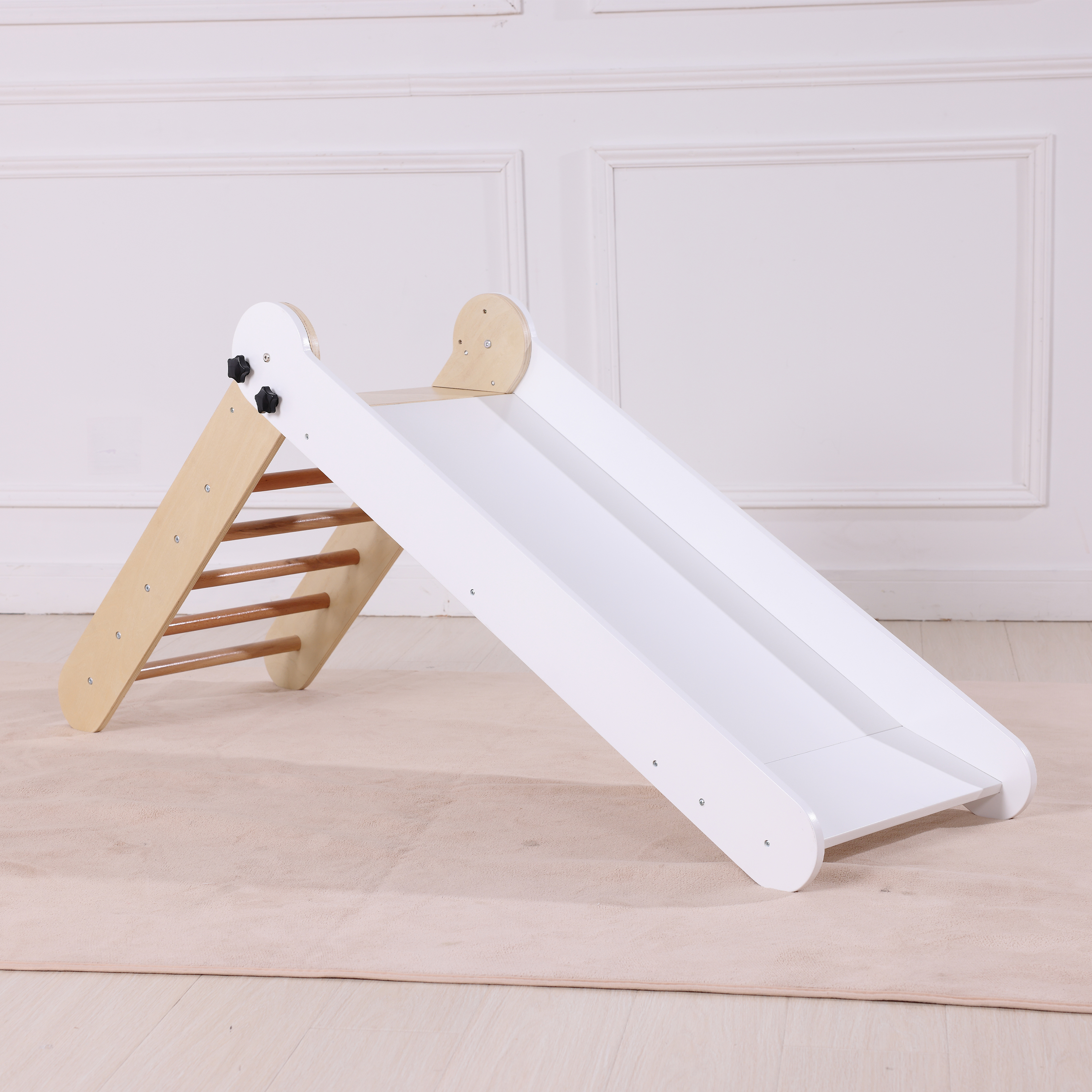 Bobbie Wooden Folding Slide - Natural/white