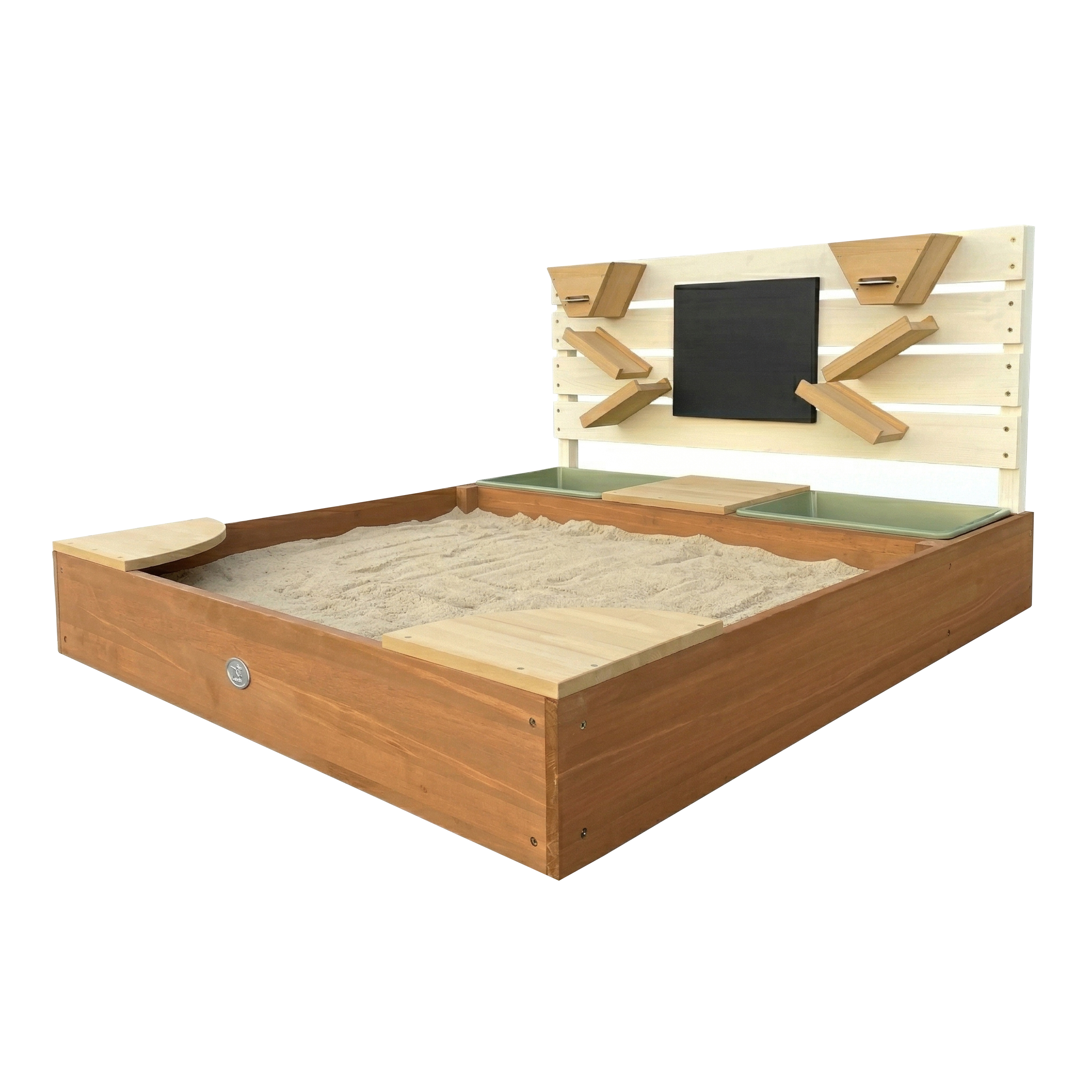 Cato Sandkasten Beige und Braun-Mit Sand- & Wasserbehältern