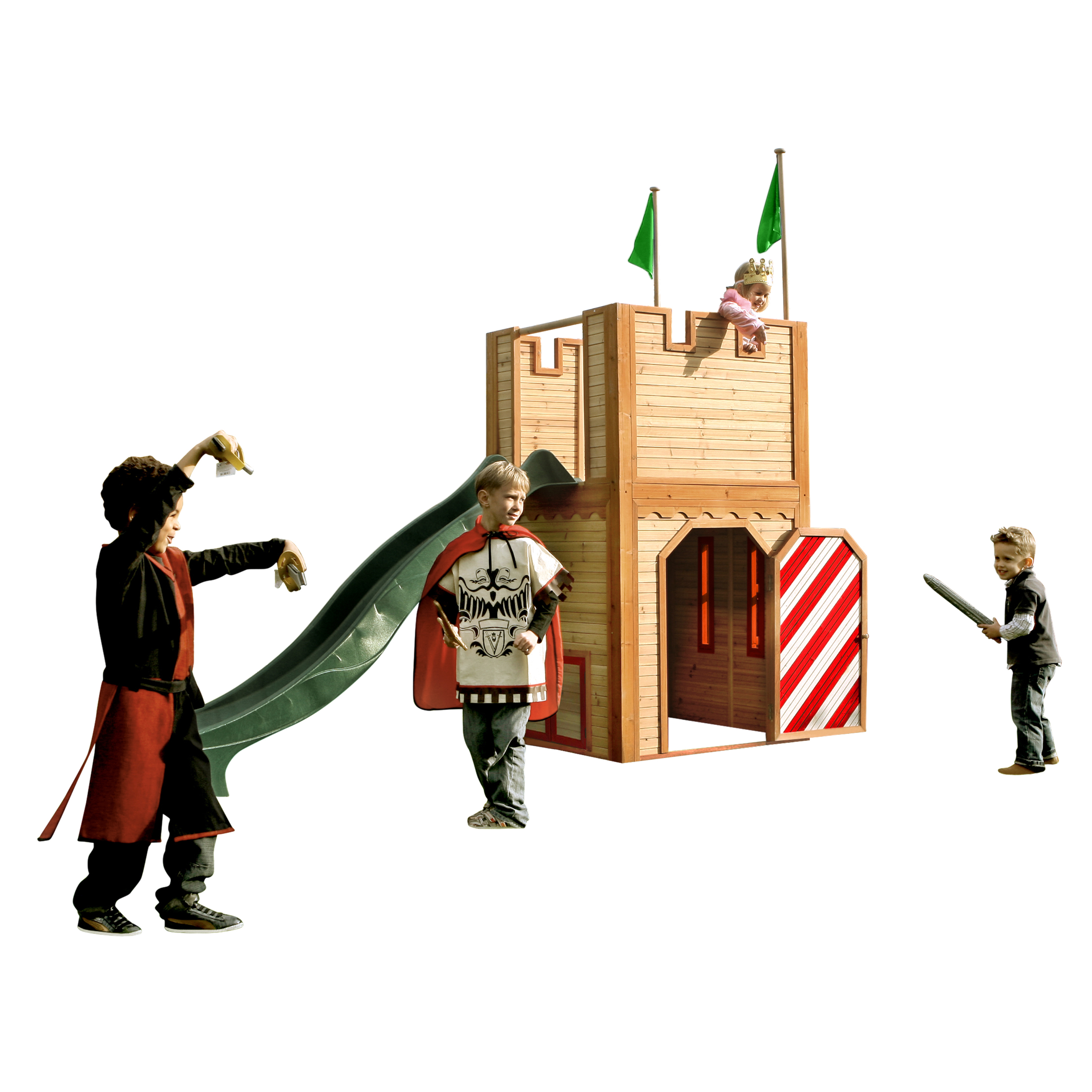 Arthur Speelhuis Bruin/rood - Groene Glijbaan
