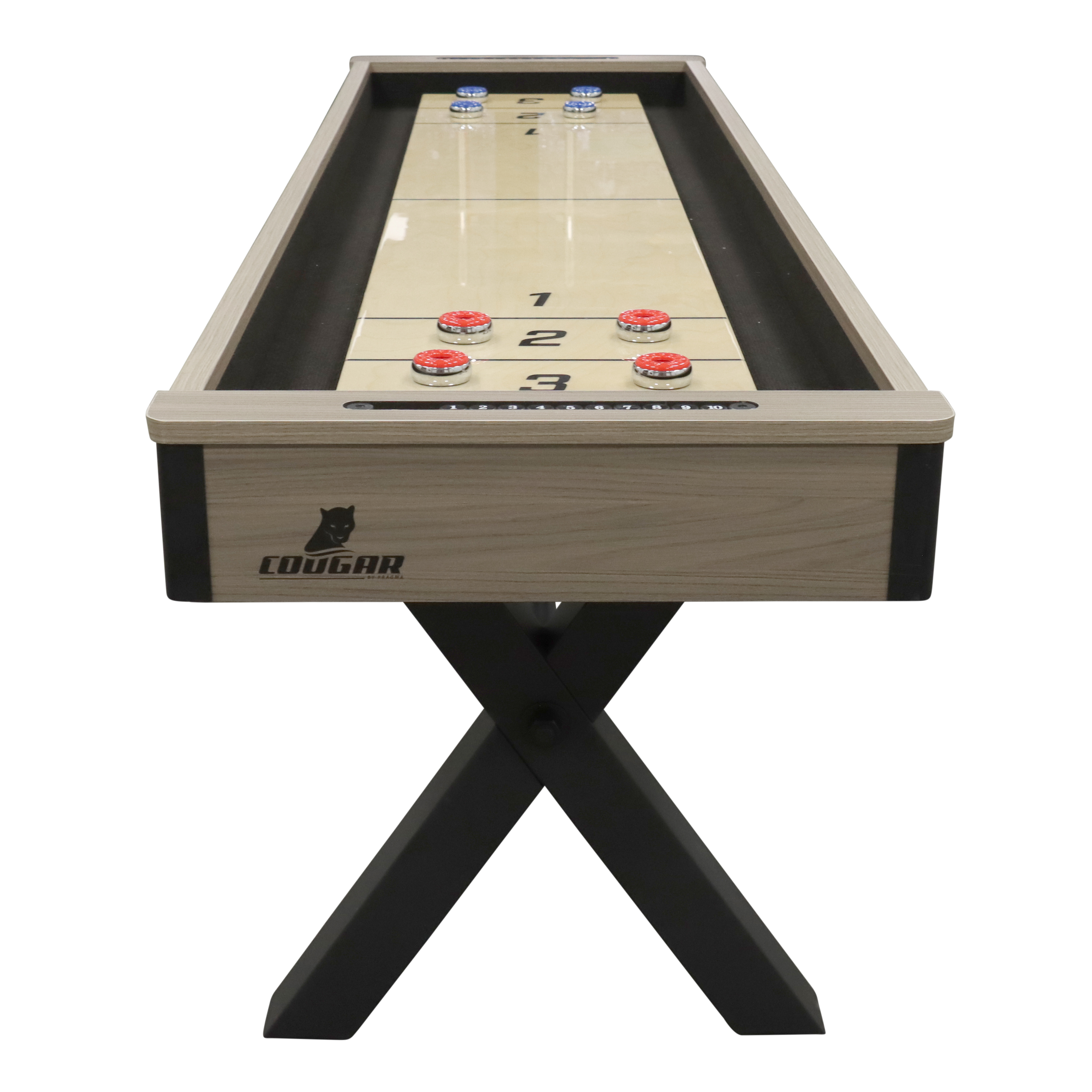 Mason Shuffleboard including Table Top - Oak/Black