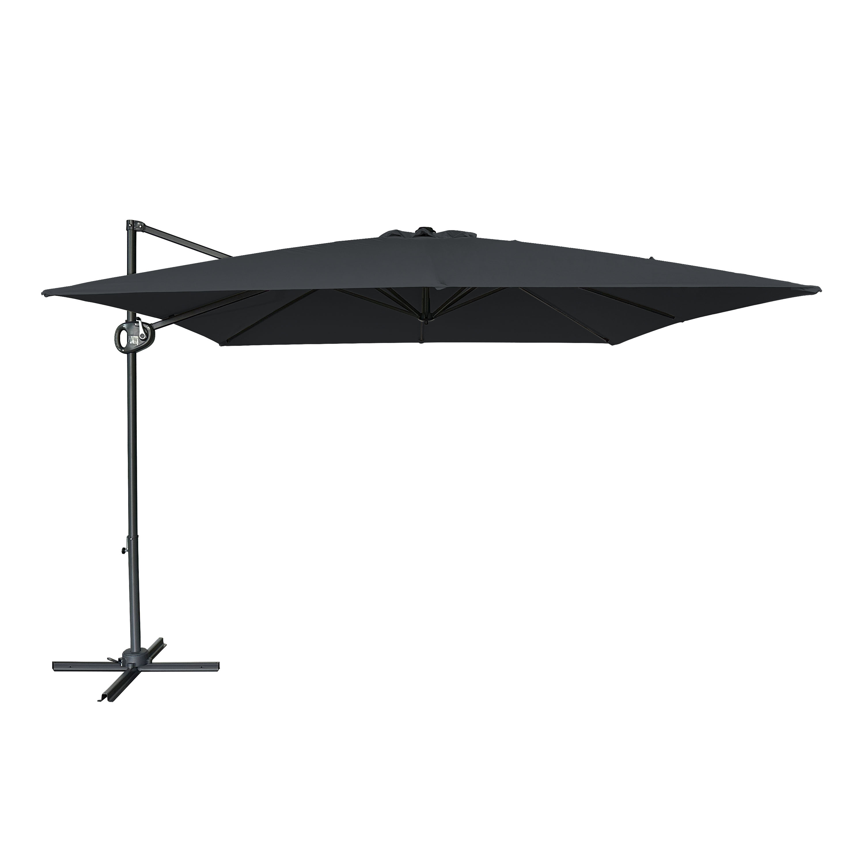 Mira Parasol déporté 300 x 300 cm Anthracite/Gris