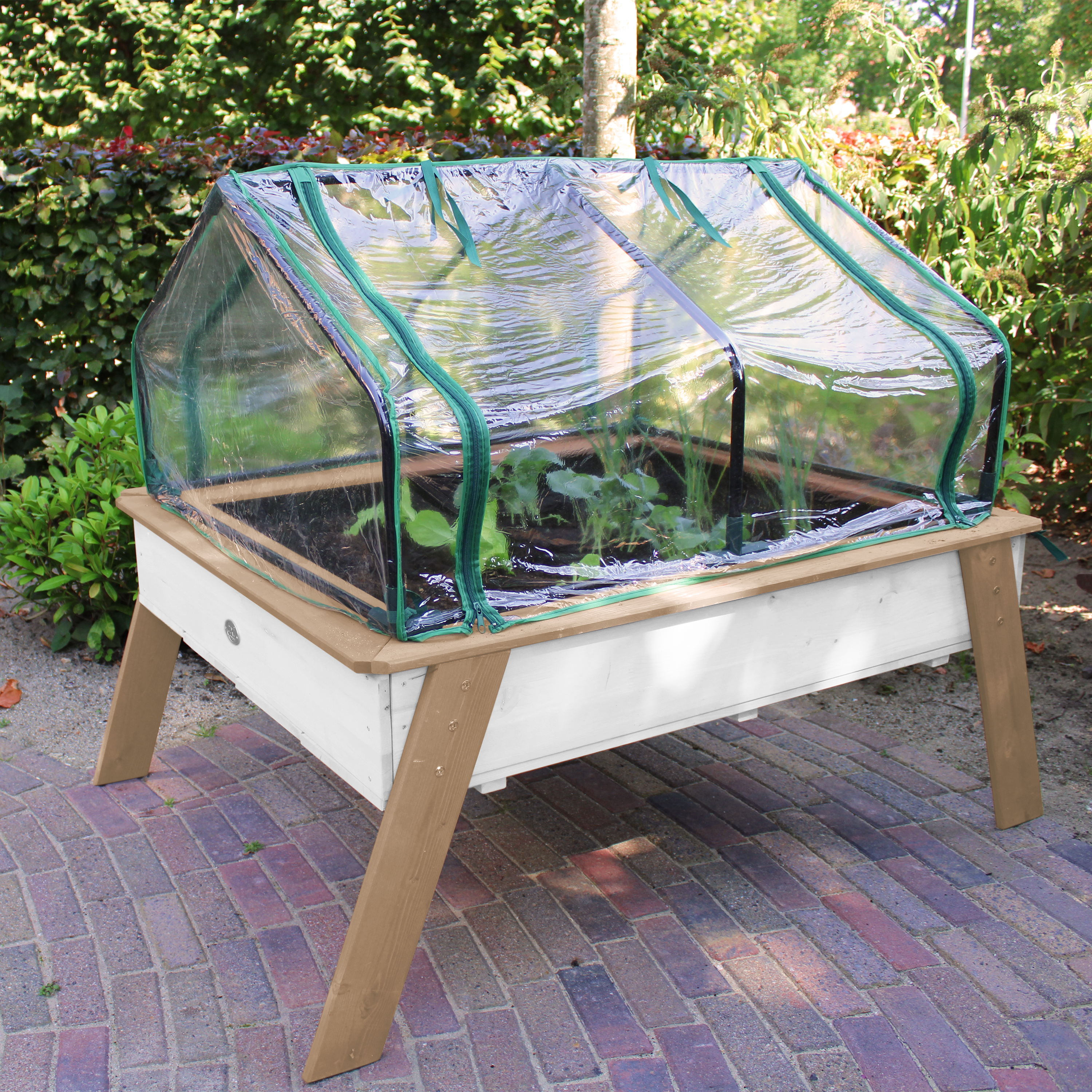 Linda Kweektafel met broeikas Bruin/wit
