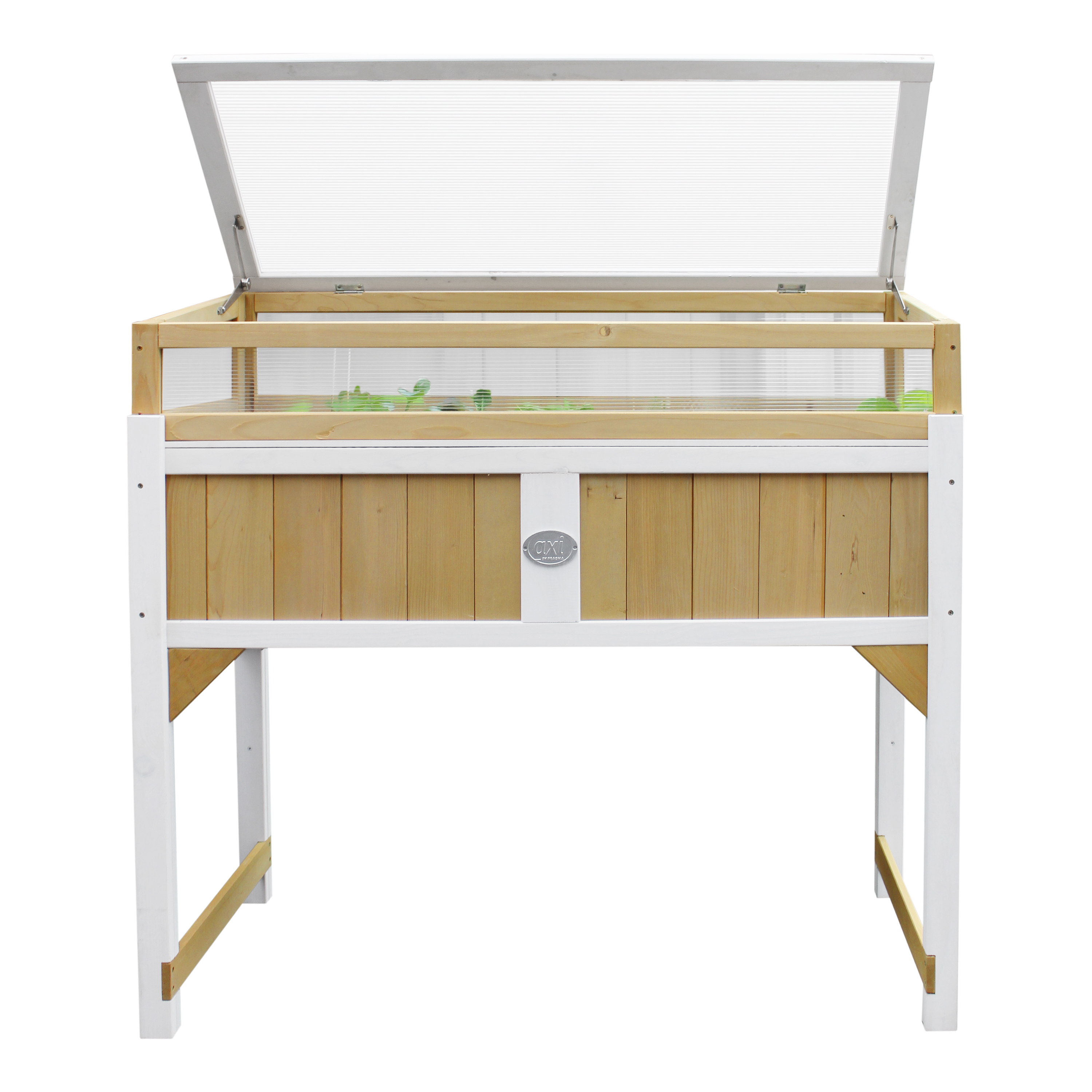 Kweektafel met broeikas en gronddoek Bruin/wit