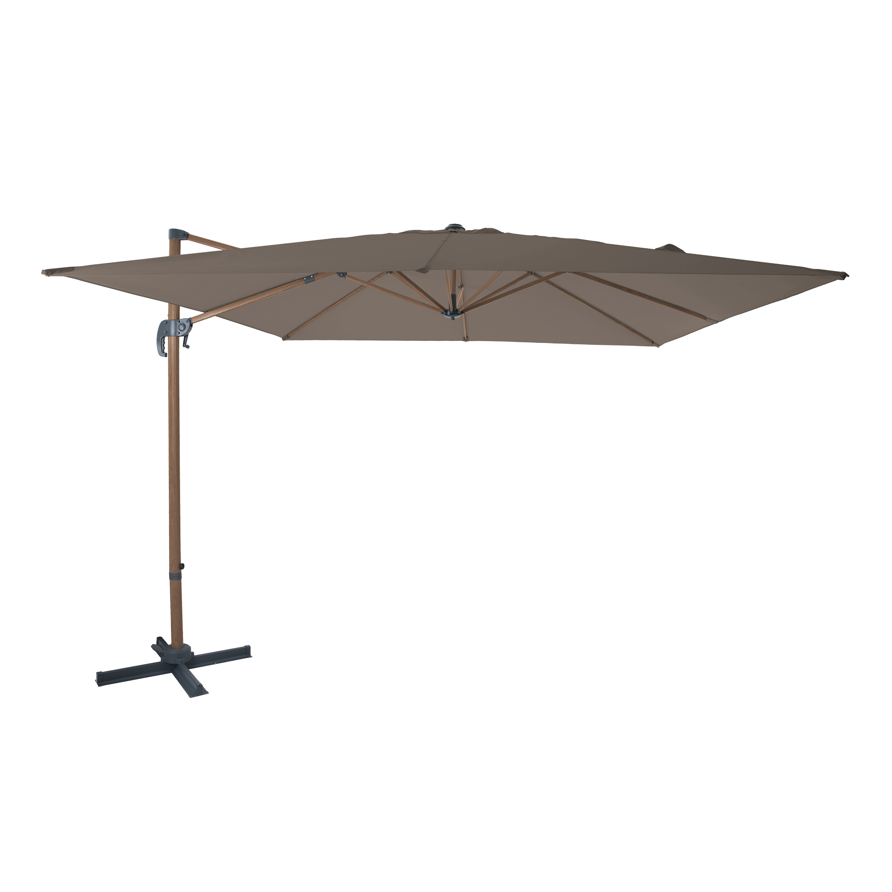Nima Floating Parasol 300x300 Oak Look/Taupe