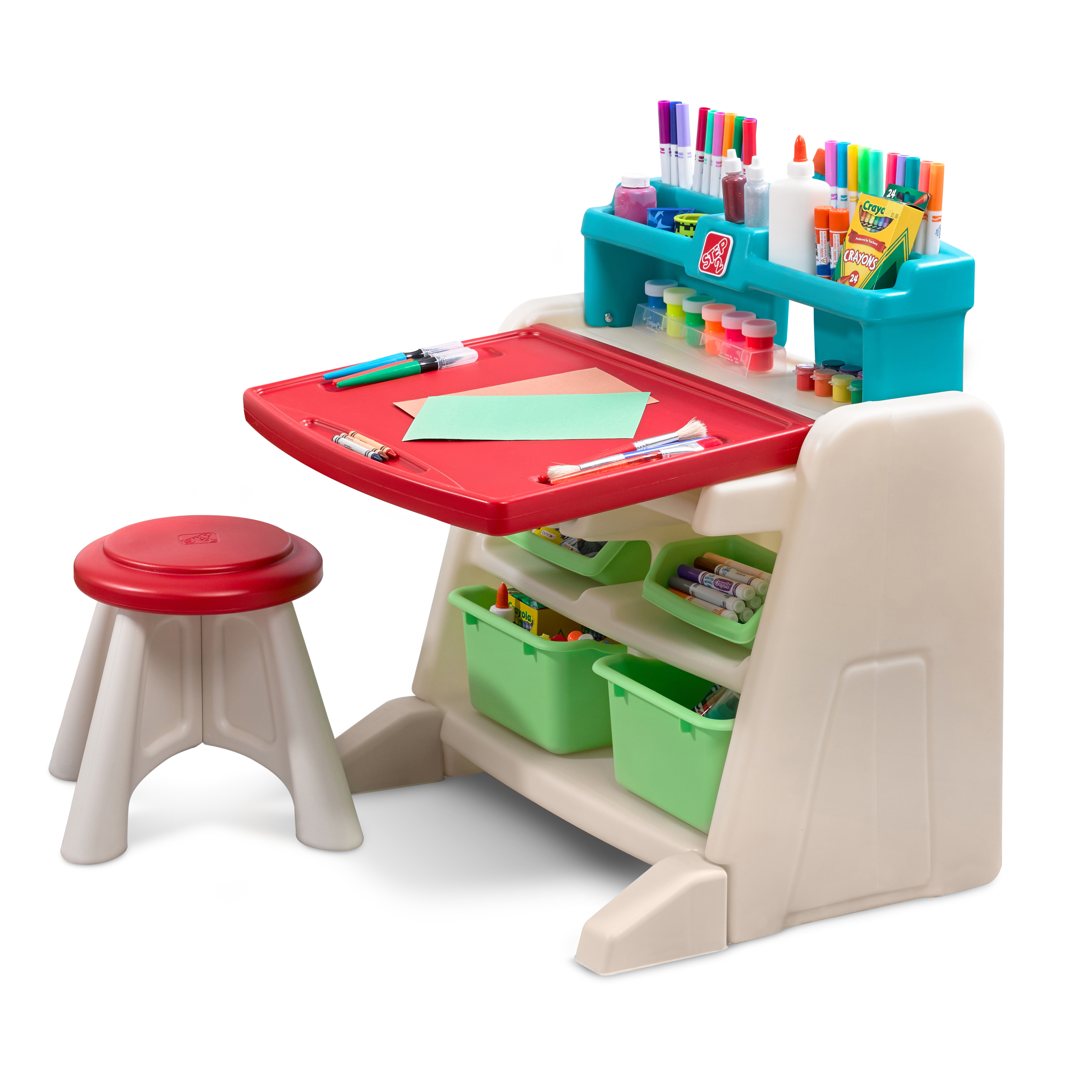 Flip & Doodle Easel Desk With Stool Flip & Doodle Easel Desk With Stool