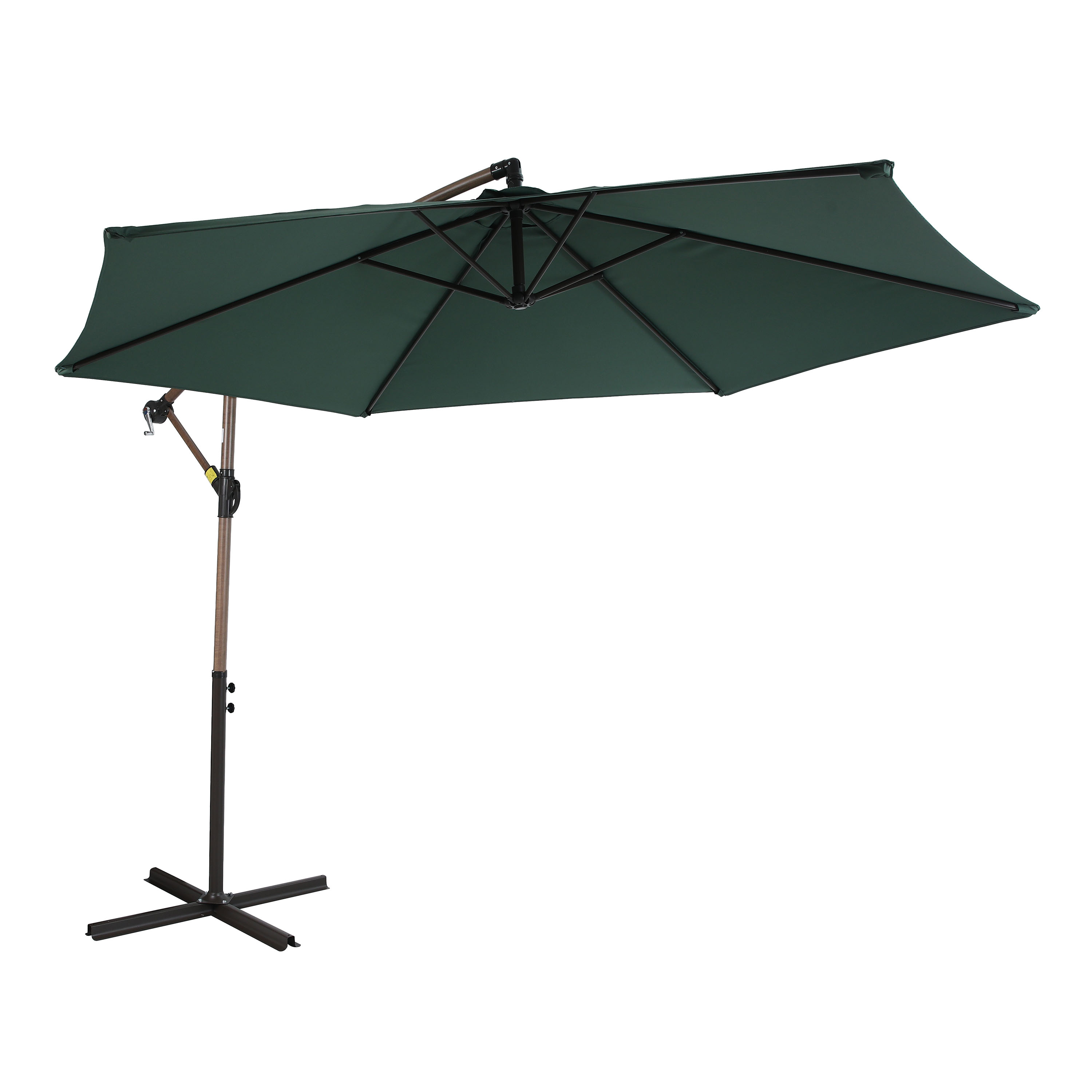 Dion Zweefparasol Ø 300cm Eikenlook/groen