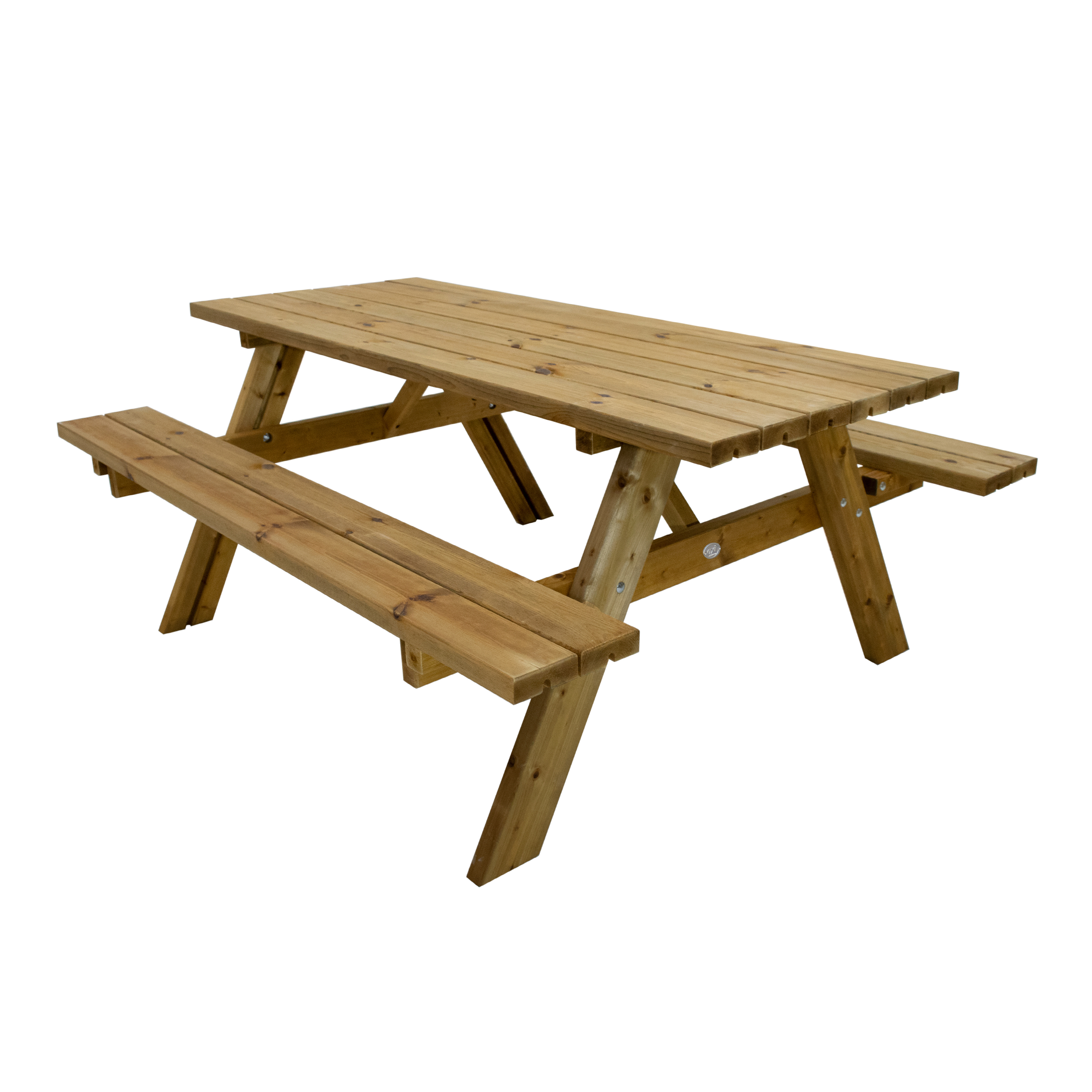 Julie Wooden Picnic Table Classic 177 x 154 cm - Brown