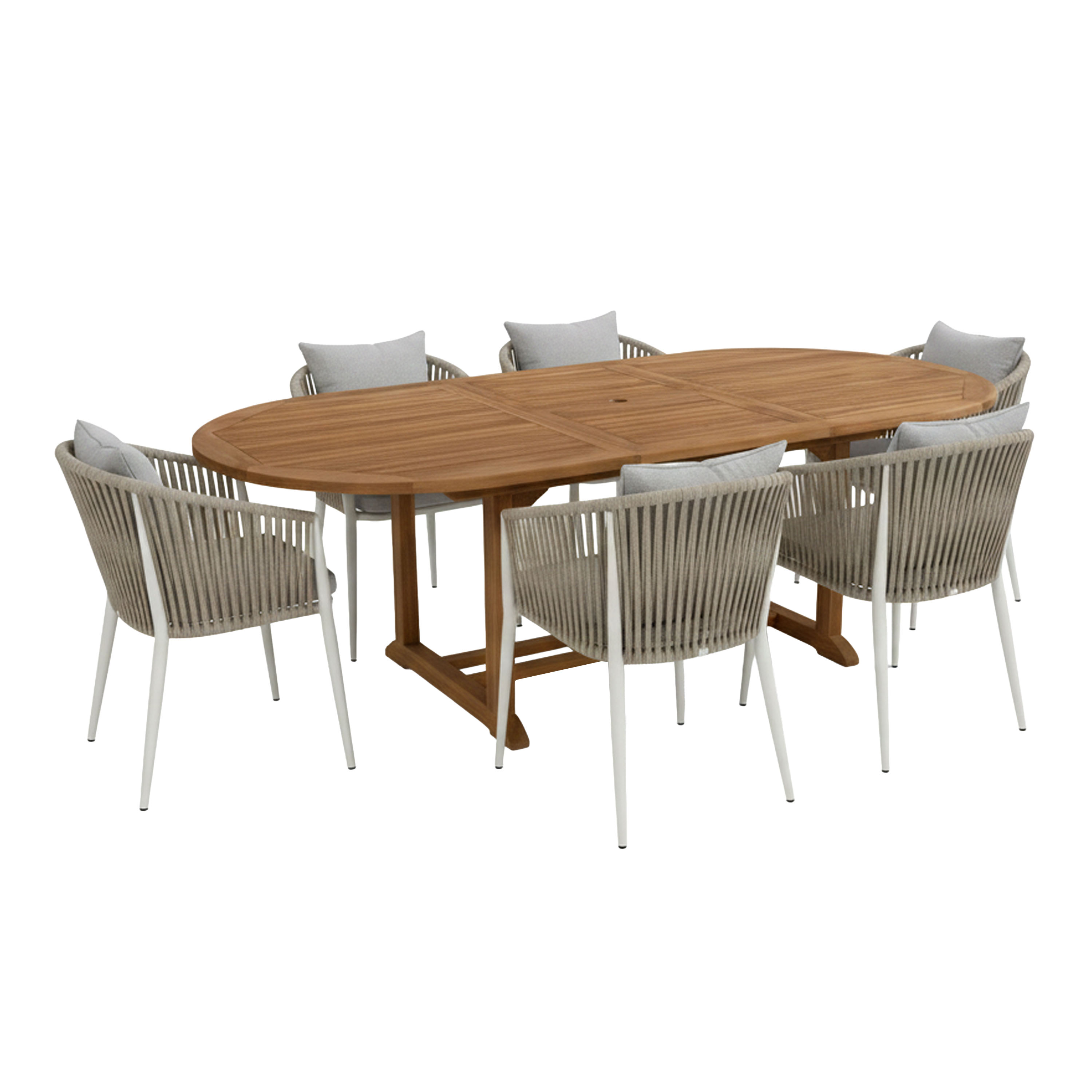 Marzi set - incl. 6 pcs Faye chair - Beige