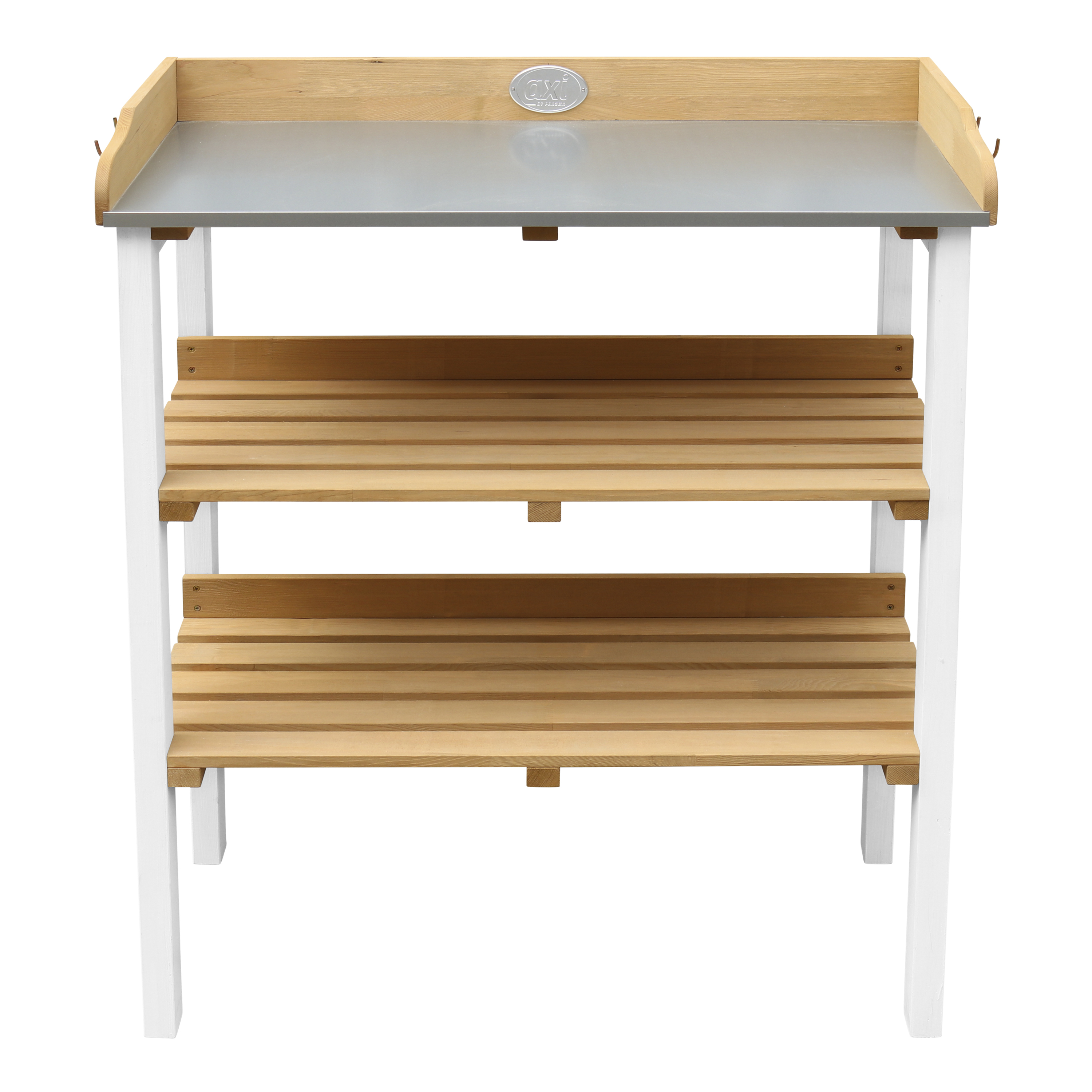 Oppottafel met opbergplanken Bruin/wit