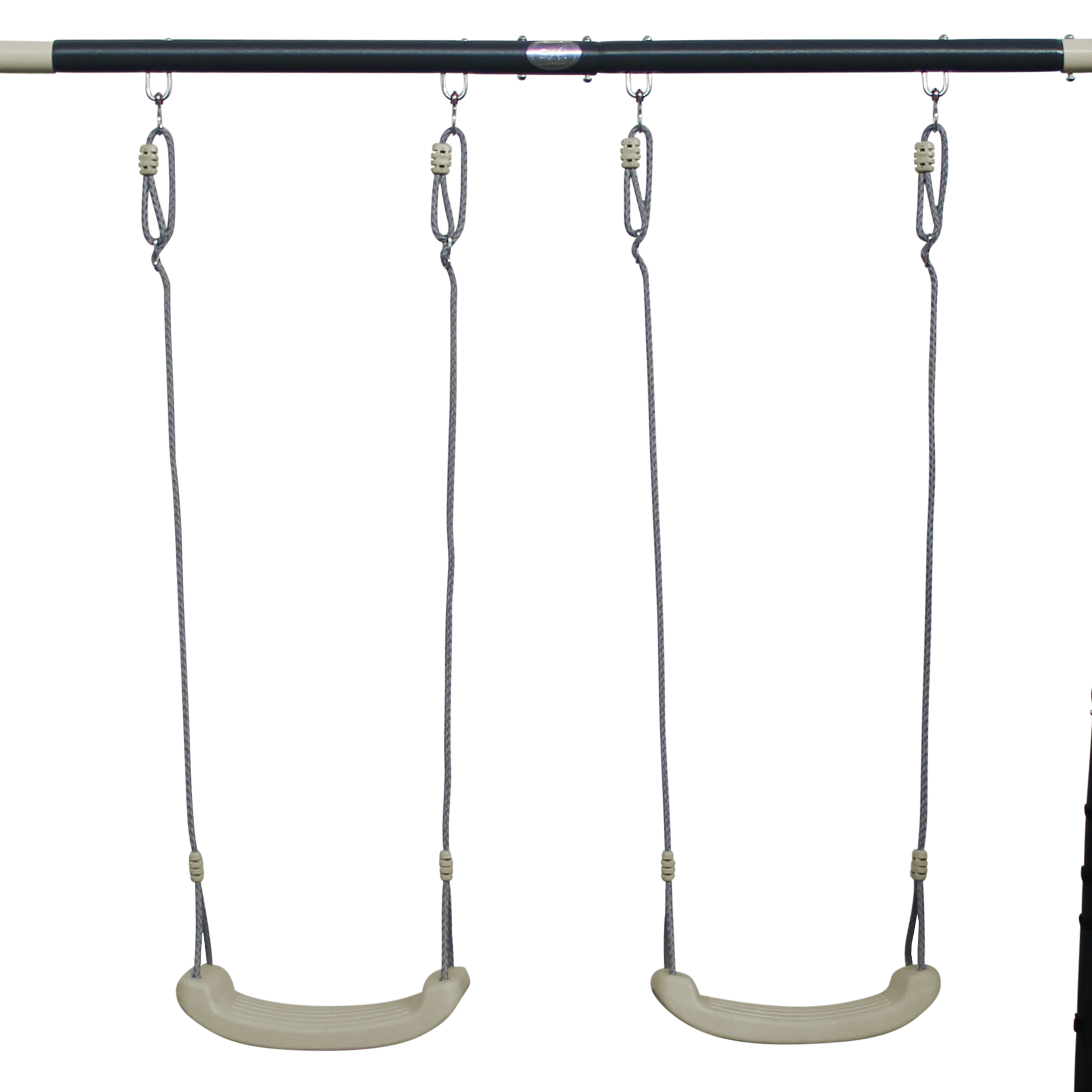 Set de Balançoire en métal en anthracite & crème