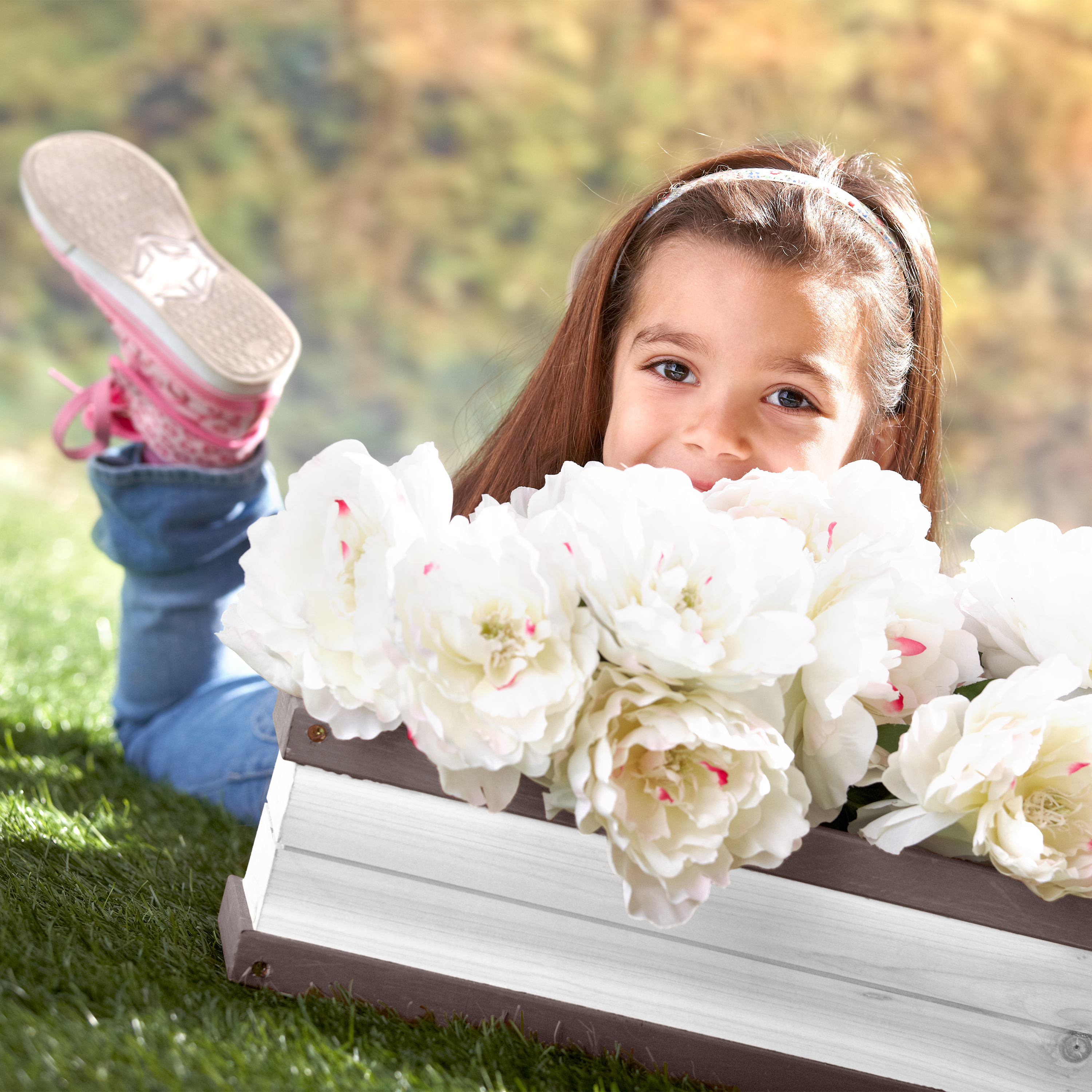 Flower box - Grey/White
